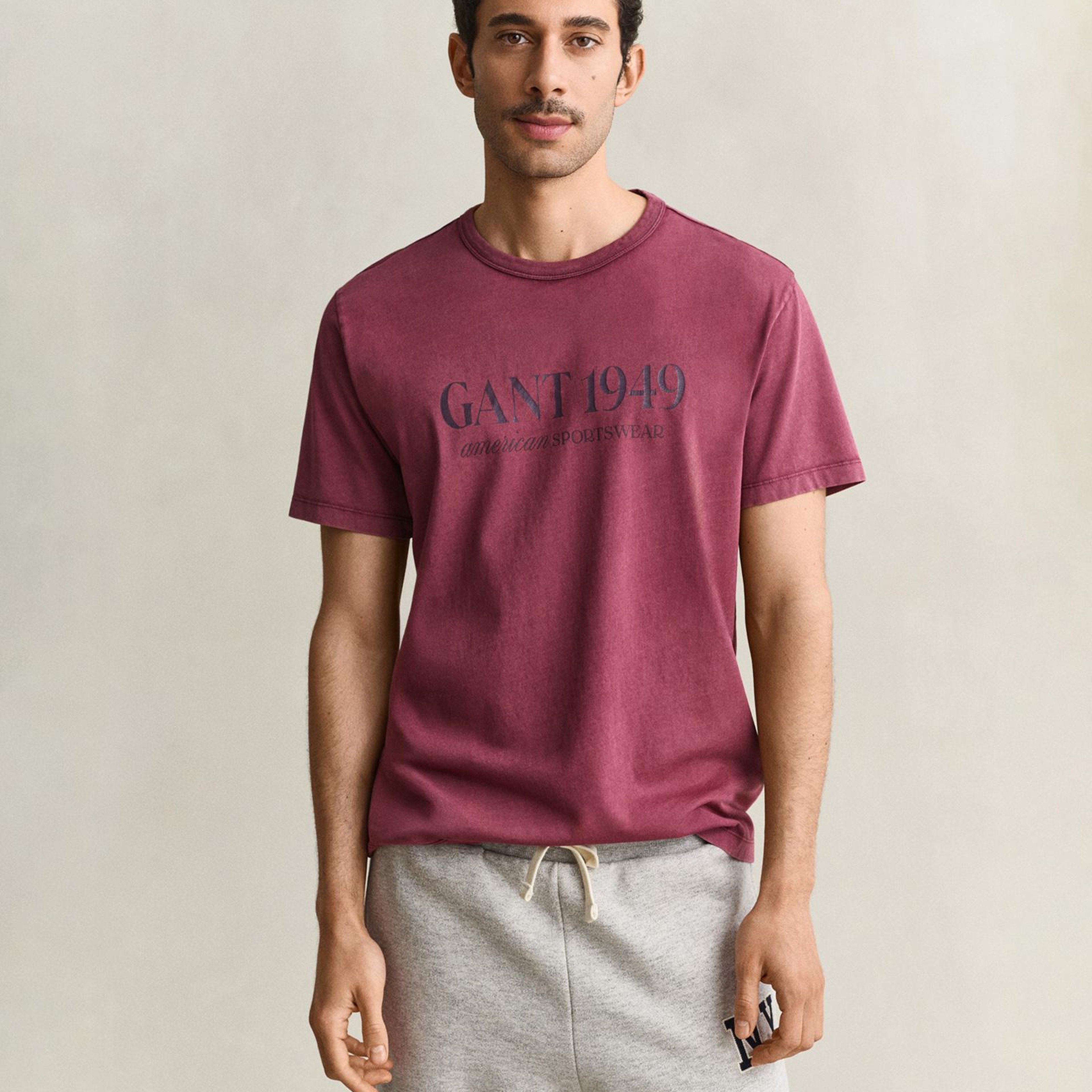 GANT Erkek Pembe Regular Fit %100 Pamuk T-Shirt