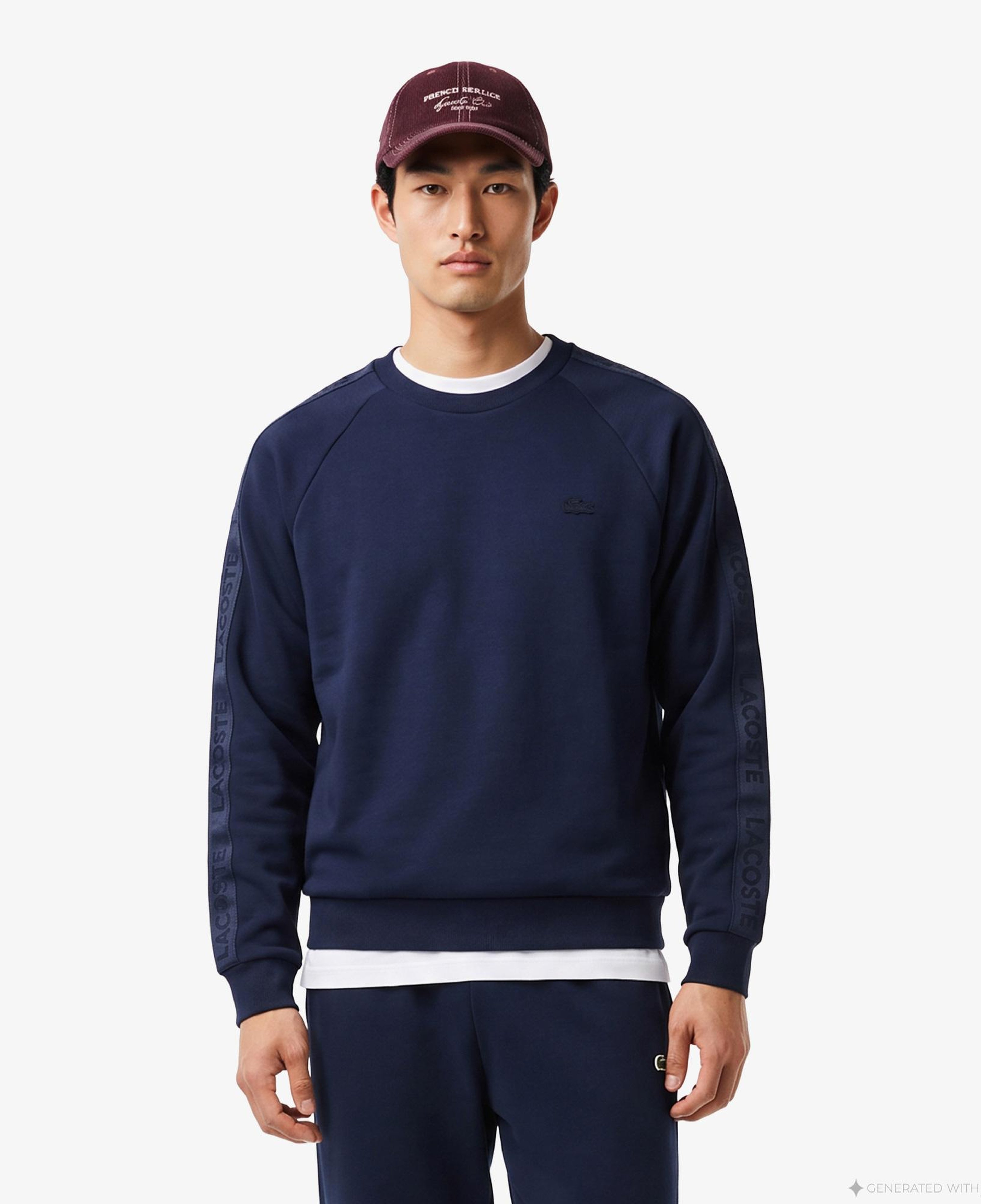 Erkek Classic Fit Bisiklet Yaka Lacivert Sweatshirt