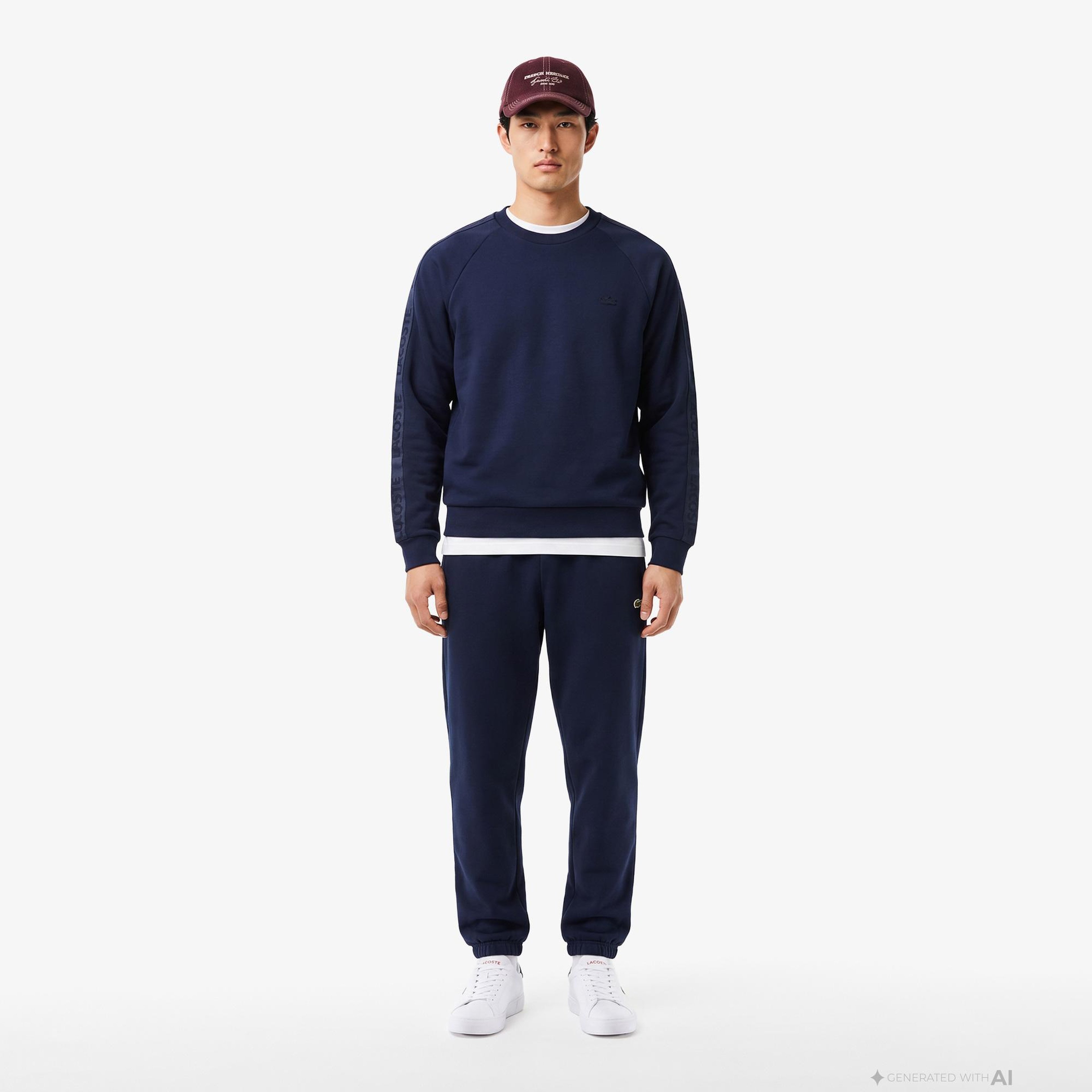 Erkek Classic Fit Bisiklet Yaka Lacivert Sweatshirt