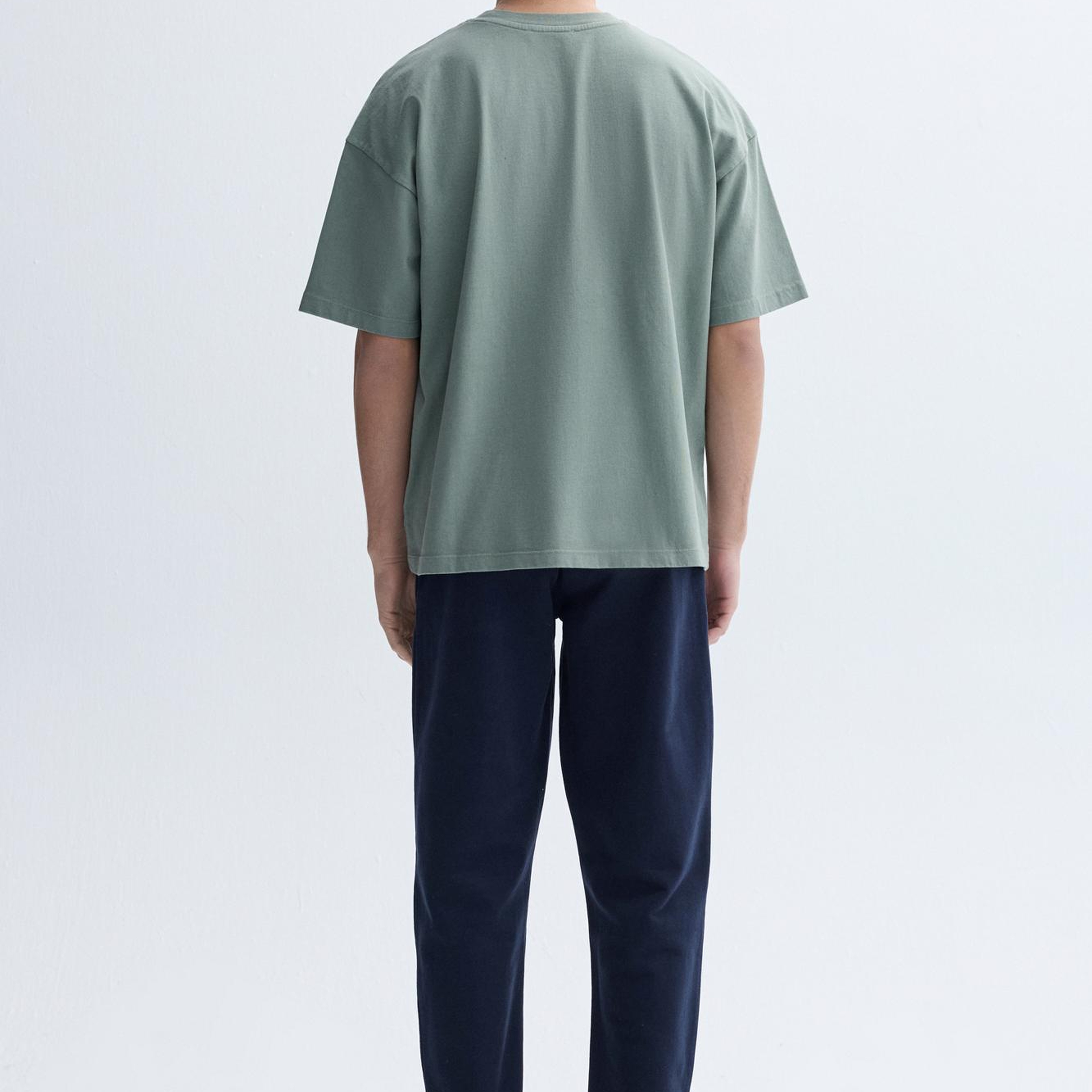 Erkek Lacivert Beli Bağlamalı Loose Fit Eşofman Altı