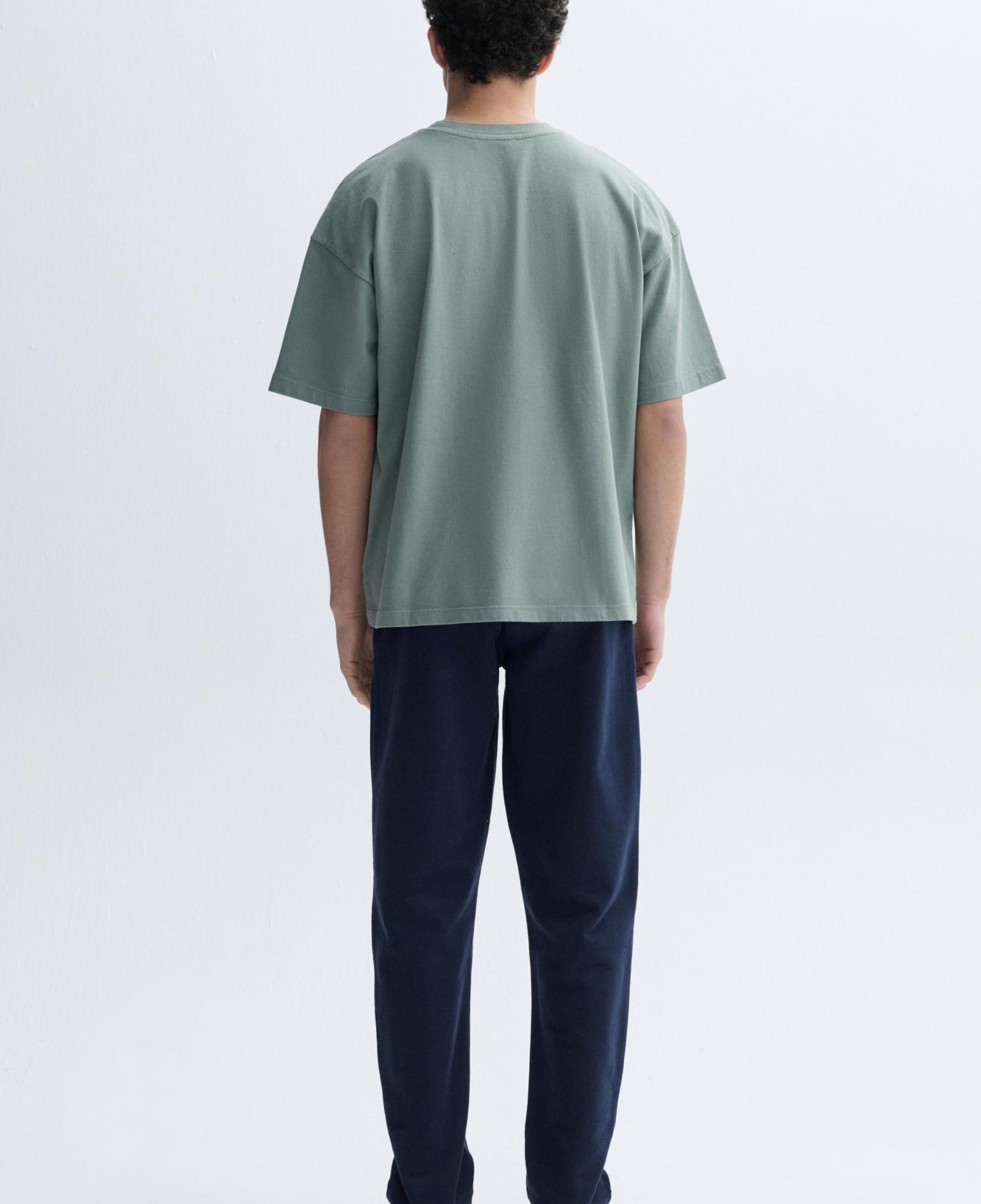 Erkek Lacivert Beli Bağlamalı Loose Fit Eşofman Altı