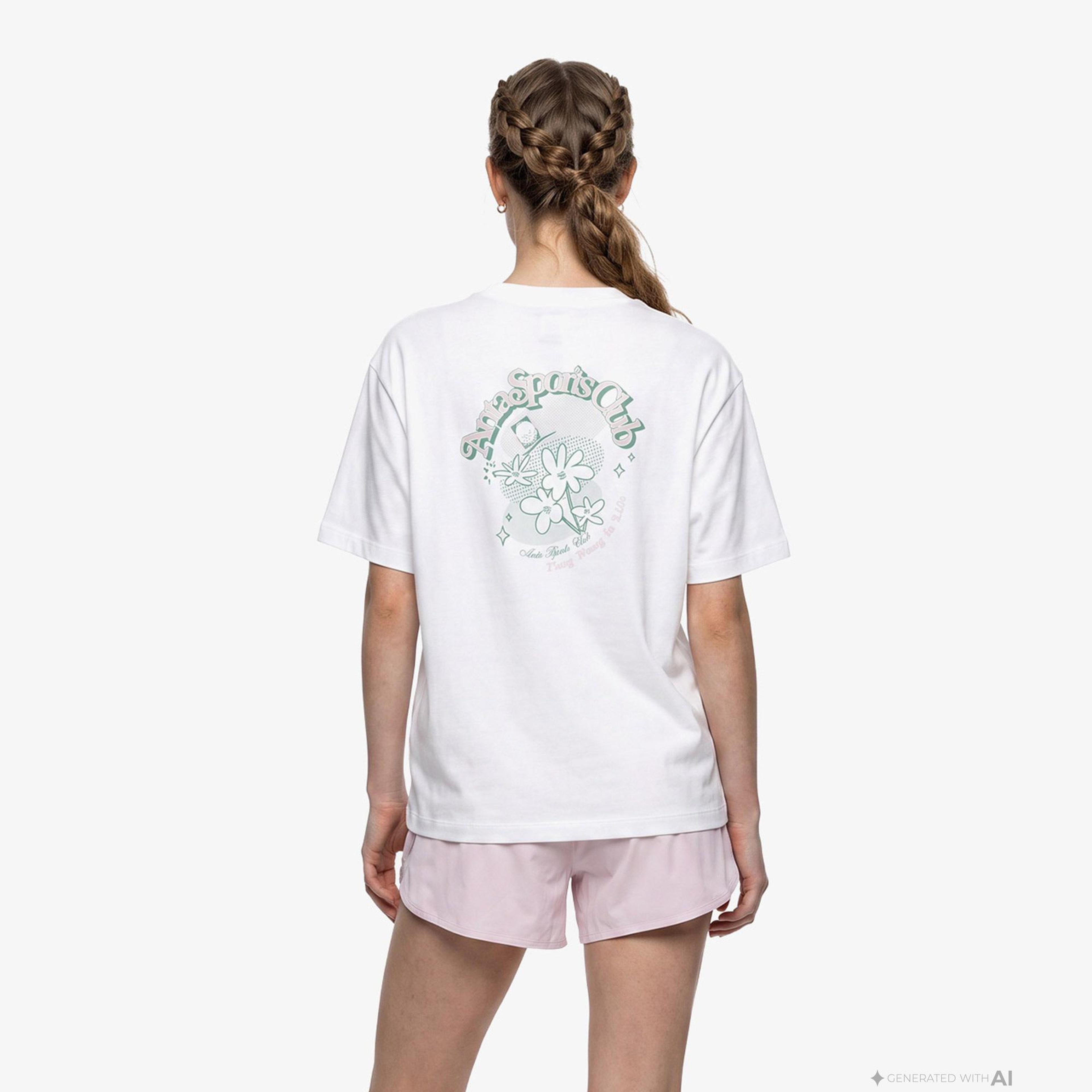 Anta Serve Smash Repeat Kadın Beyaz T-Shirt