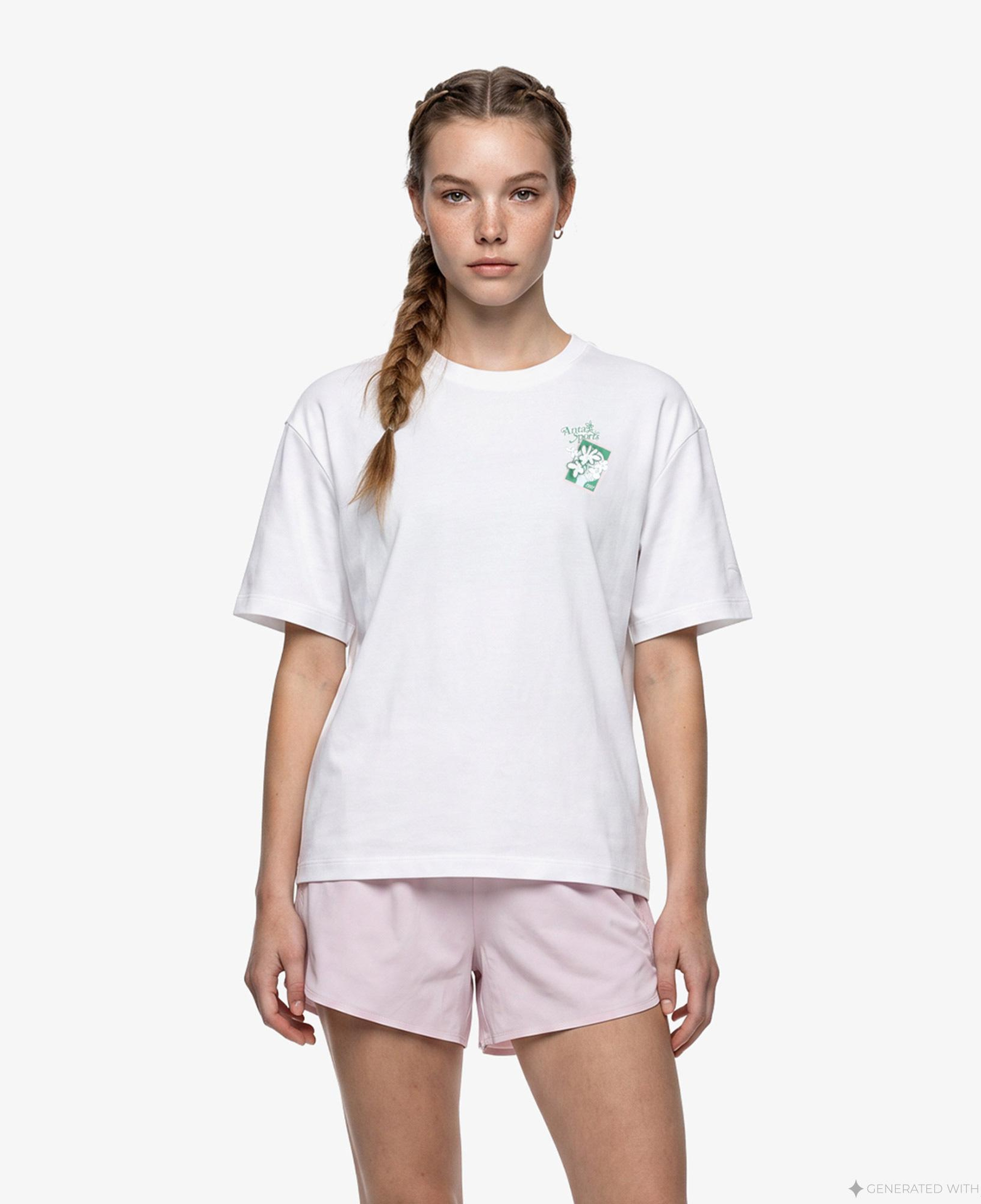 Anta Serve Smash Repeat Kadın Beyaz T-Shirt