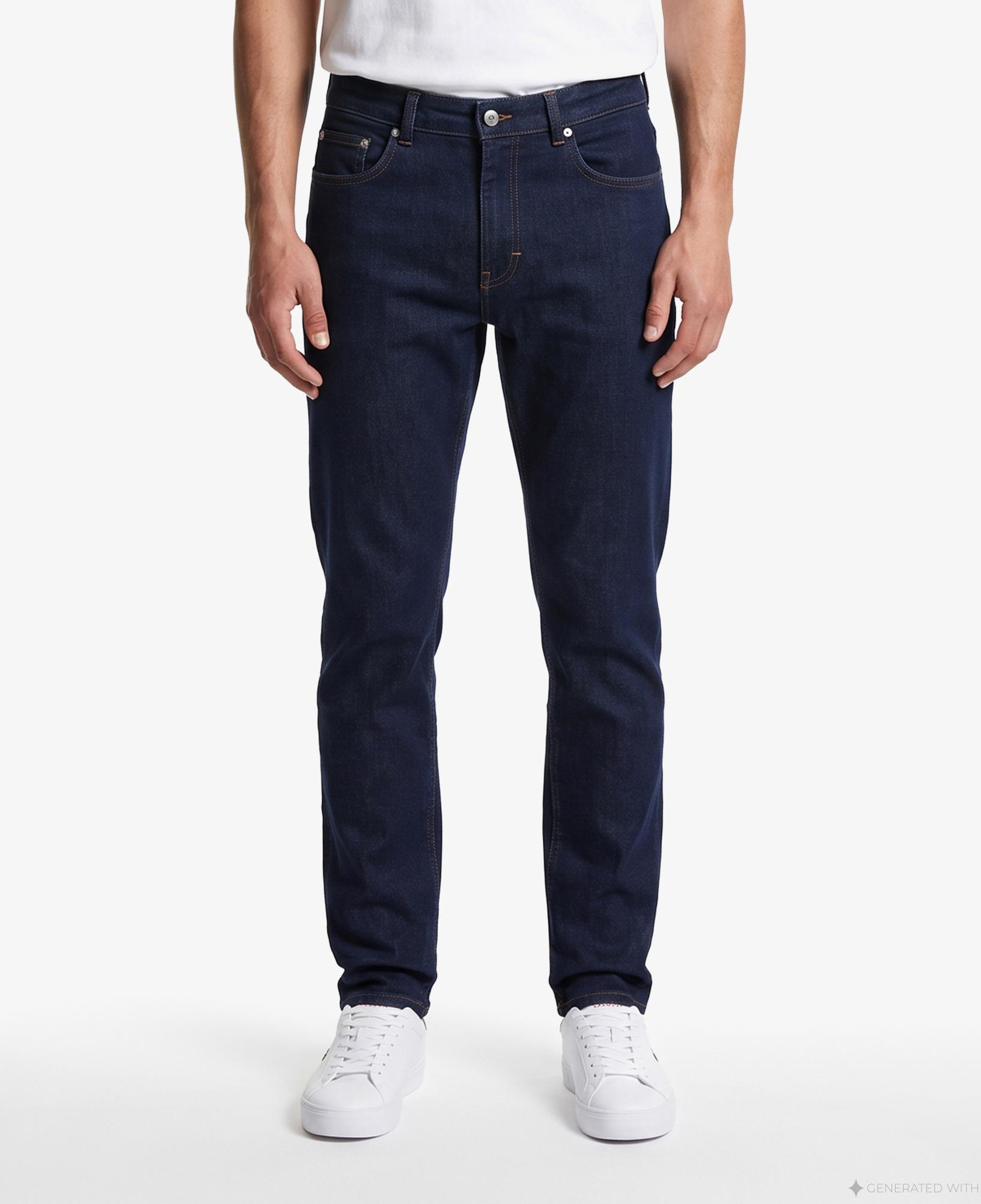 Erkek Slim Fit Lacivert Jean Pantolon