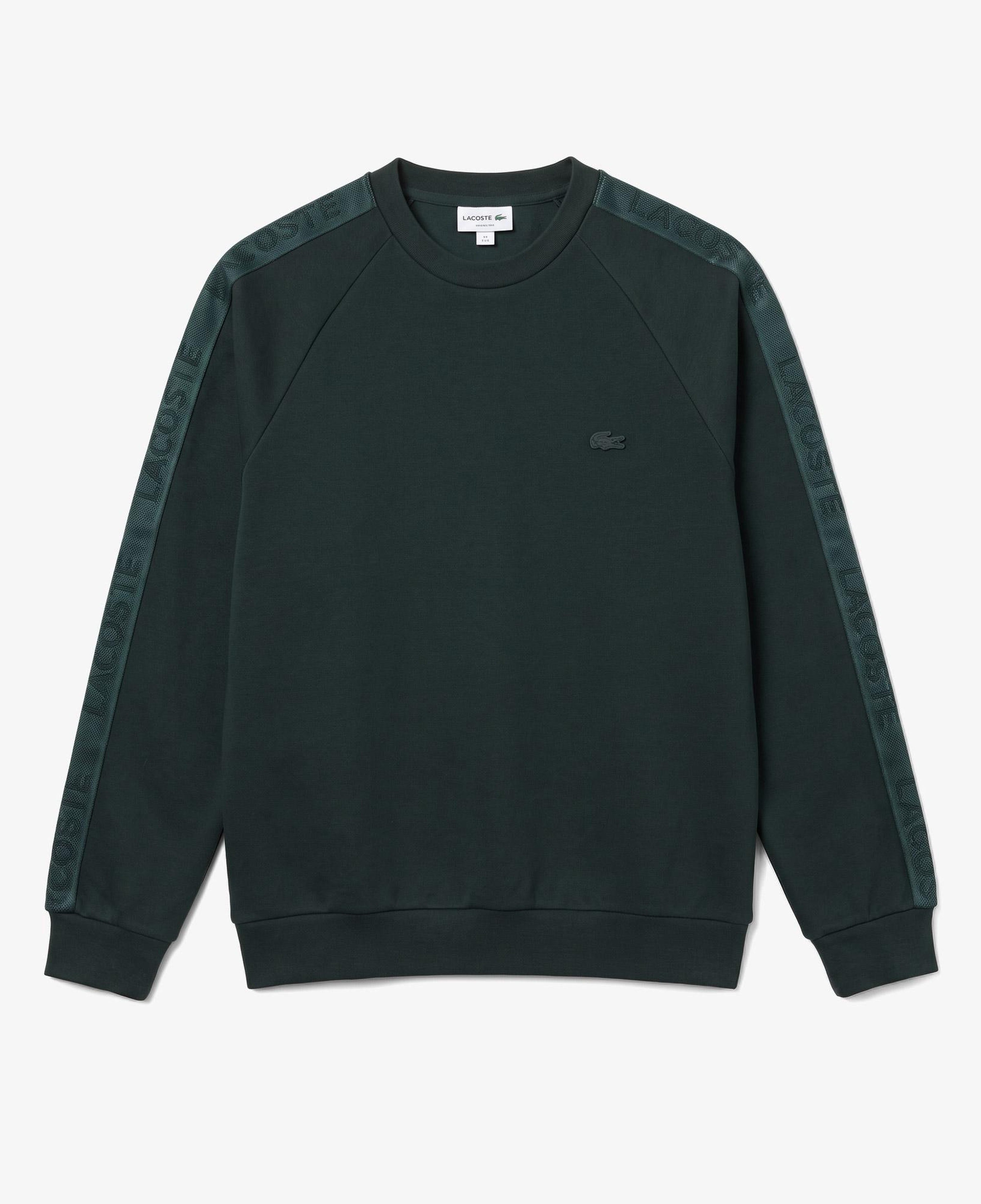 Erkek Classic Fit Bisiklet Yaka Koyu Yeşil Sweatshirt