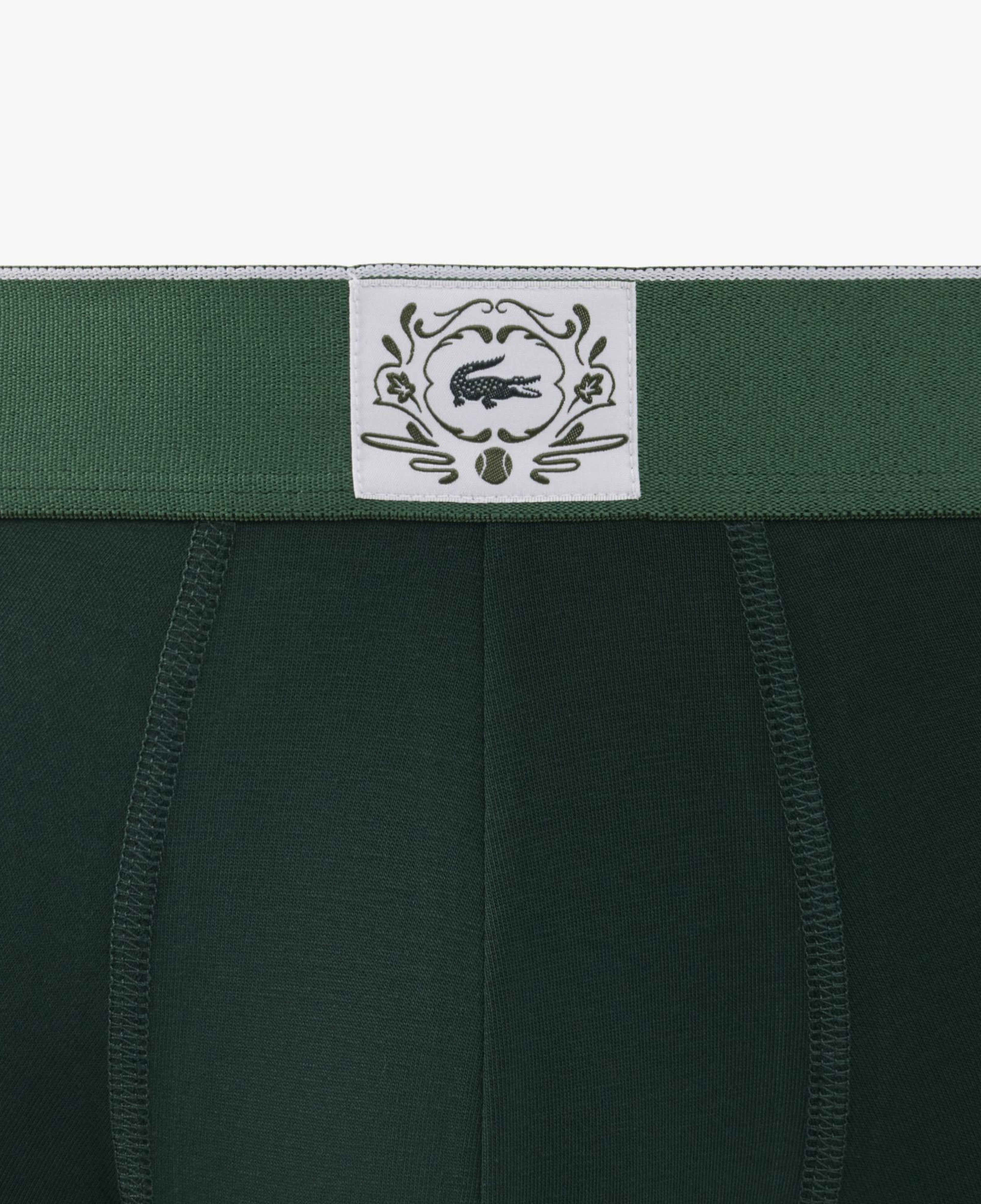 Erkek Regular Fit 3'lü Yeşil Boxer