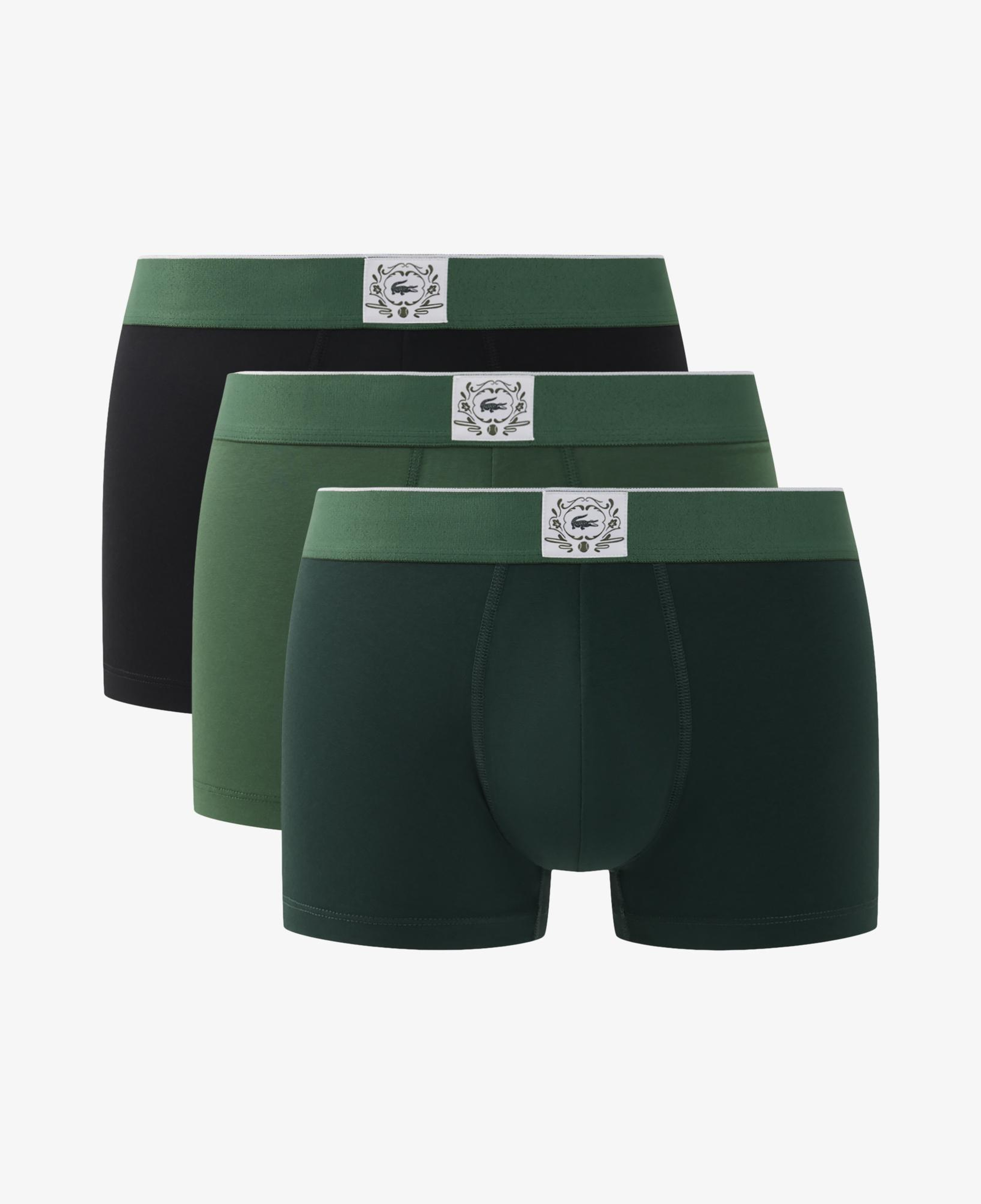 Erkek Regular Fit 3'lü Yeşil Boxer