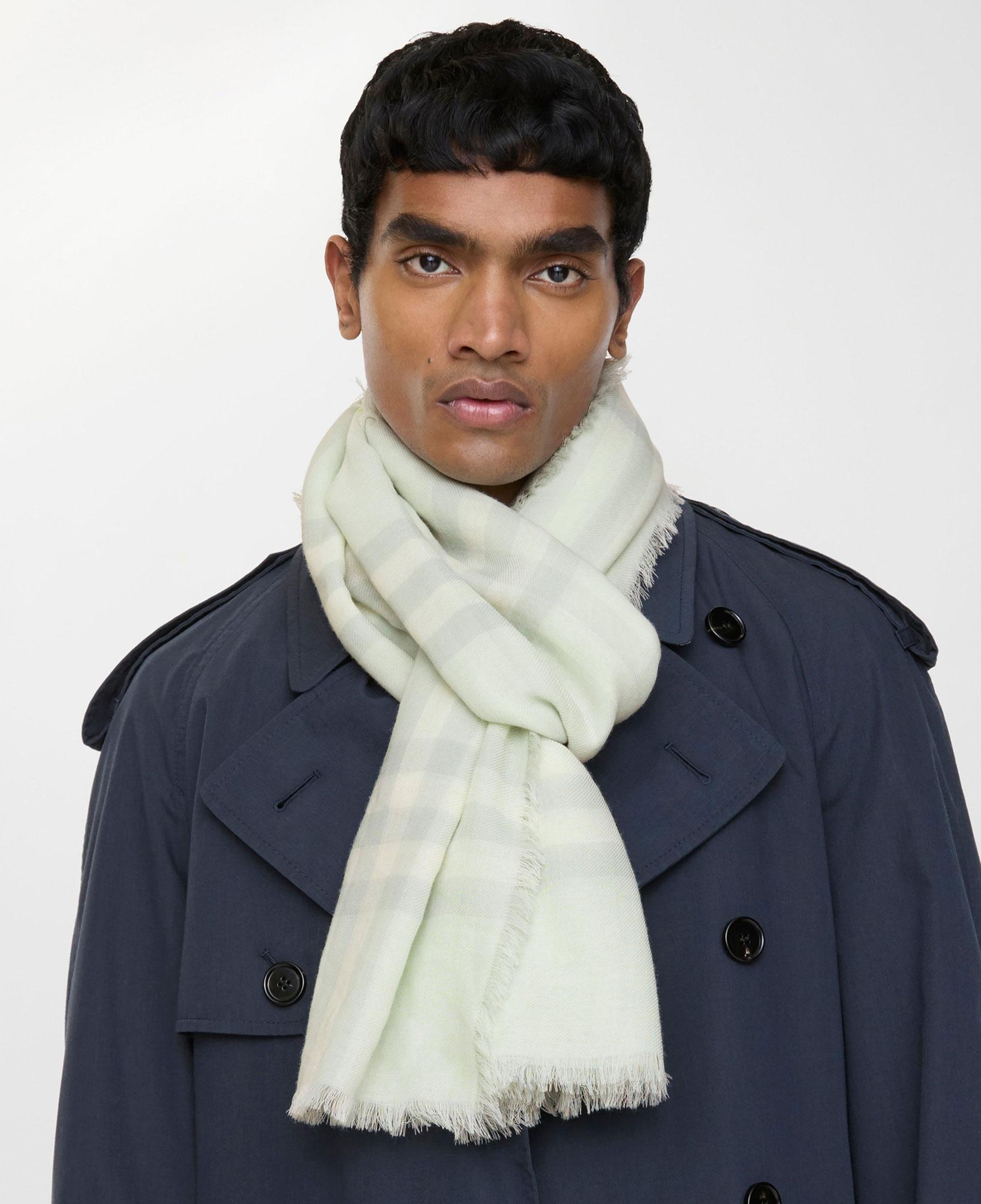 Burberry Wide Check Wool Kadın Yeşil Atkı