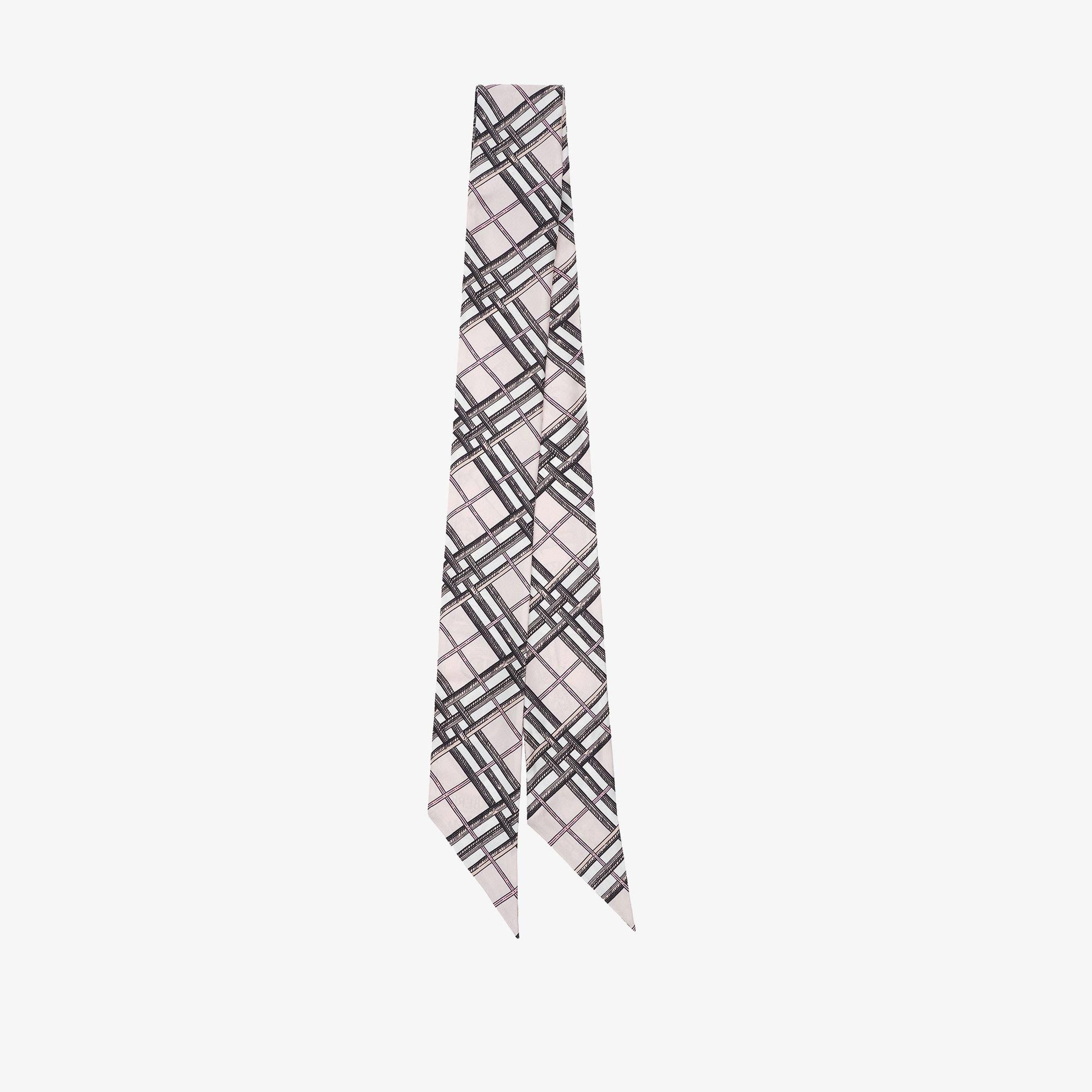 Burberry Skinny Reversible Etched Knight Silk Kadın Pembe Eşarp