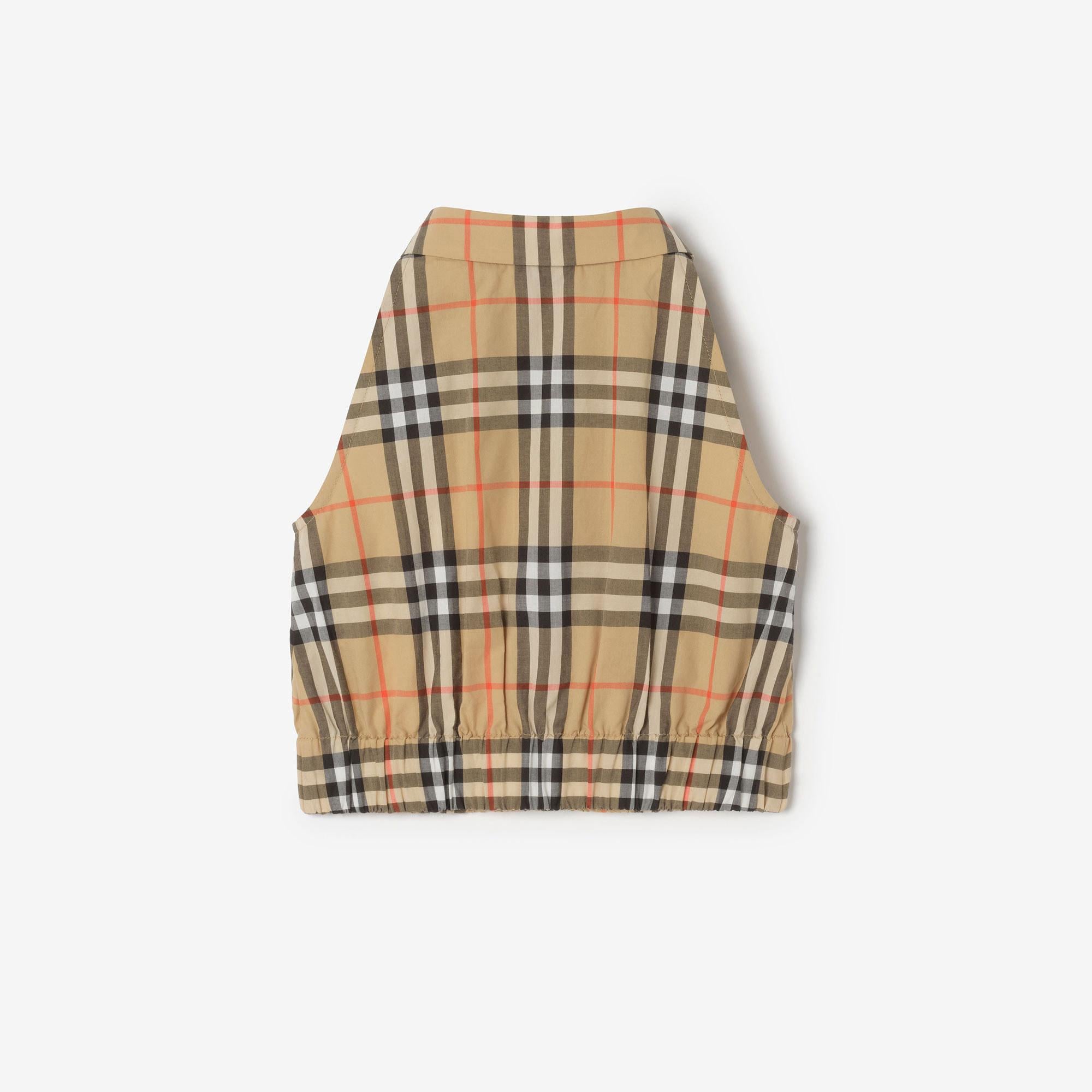 Burberry Check Cotton Çocuk Bej Gömlek