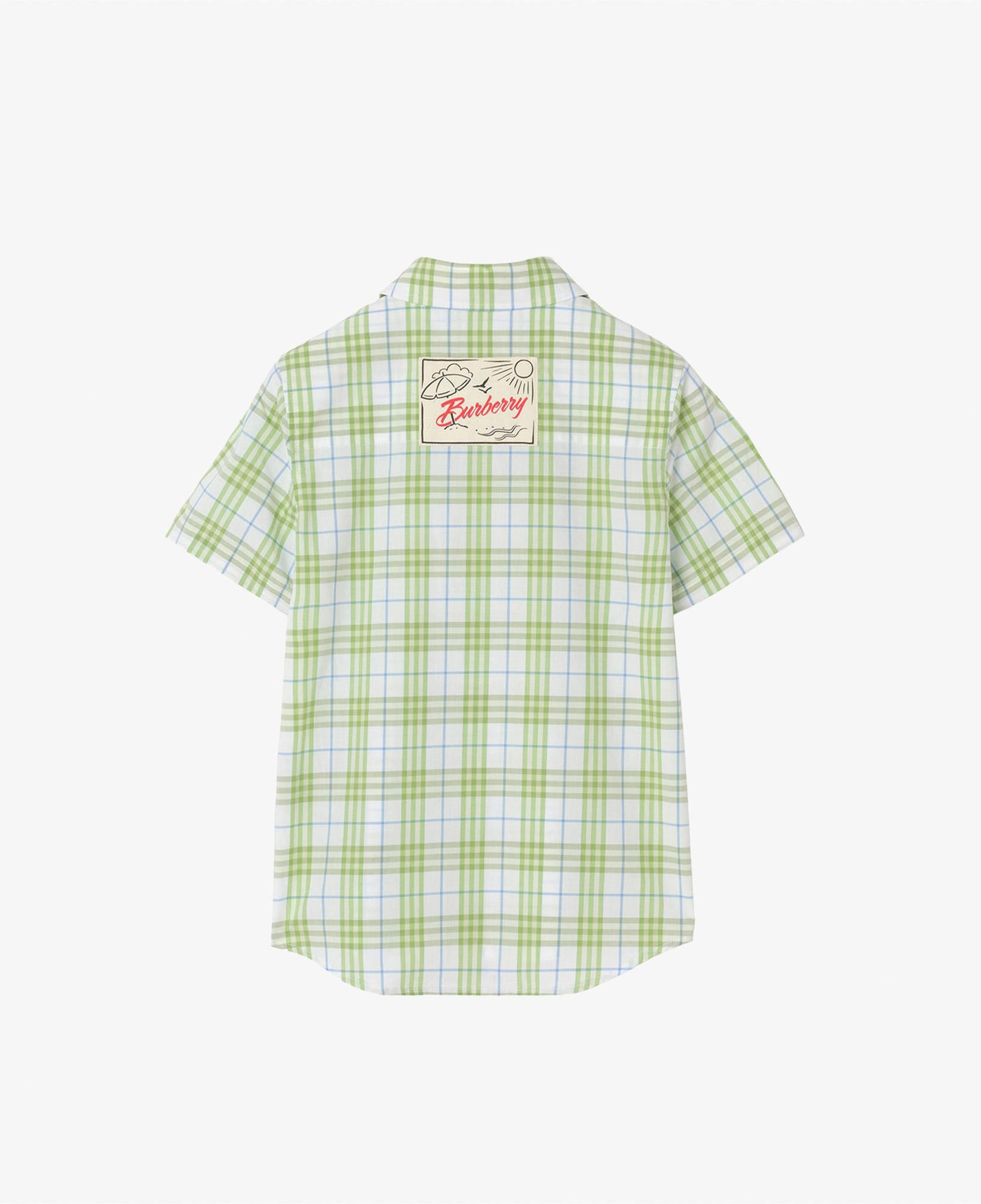 Burberry Check Cotton Çocuk Yeşil Gömlek