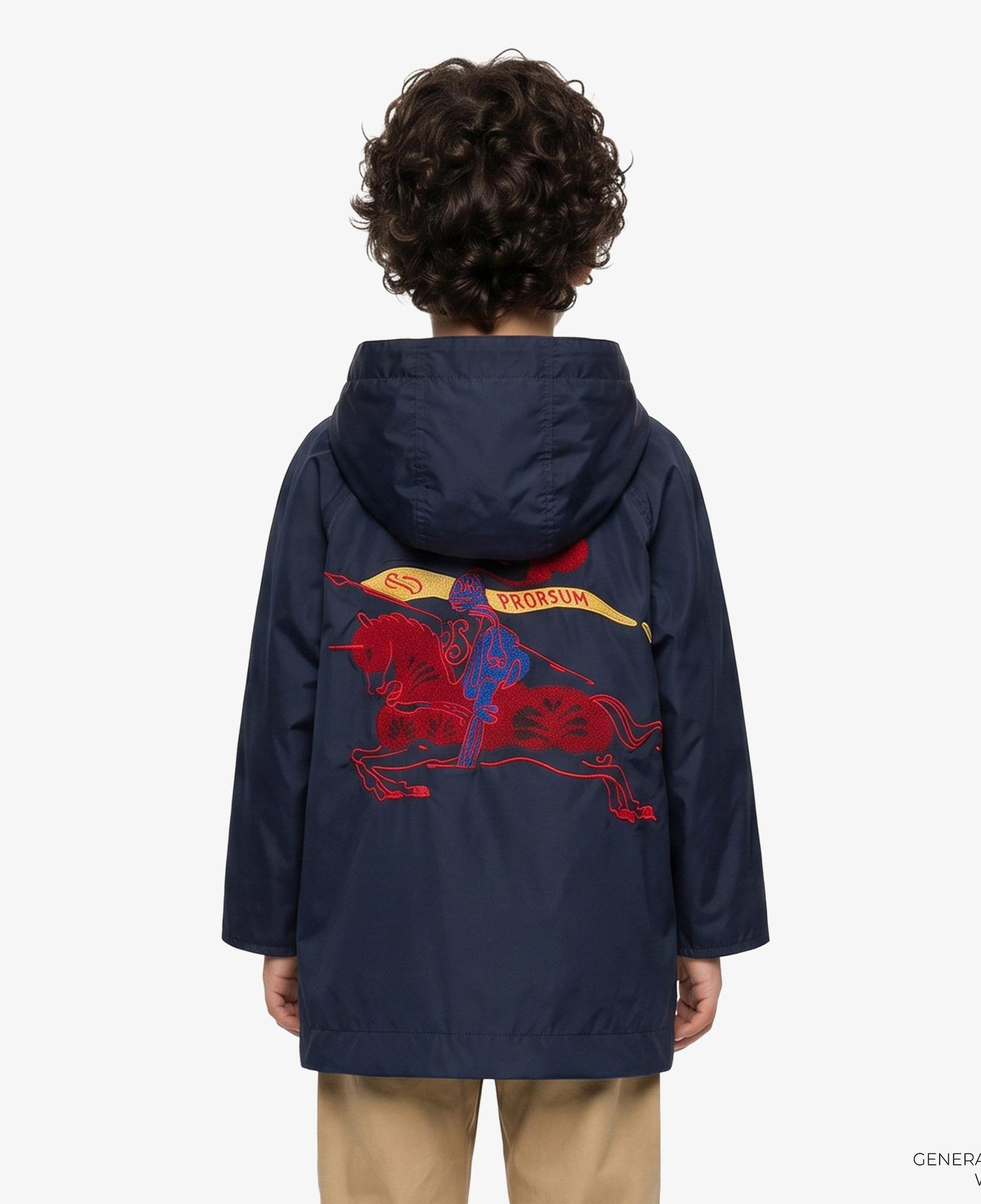 Burberry Watercolour Ekd Nylon Çocuk Lacivert Parka