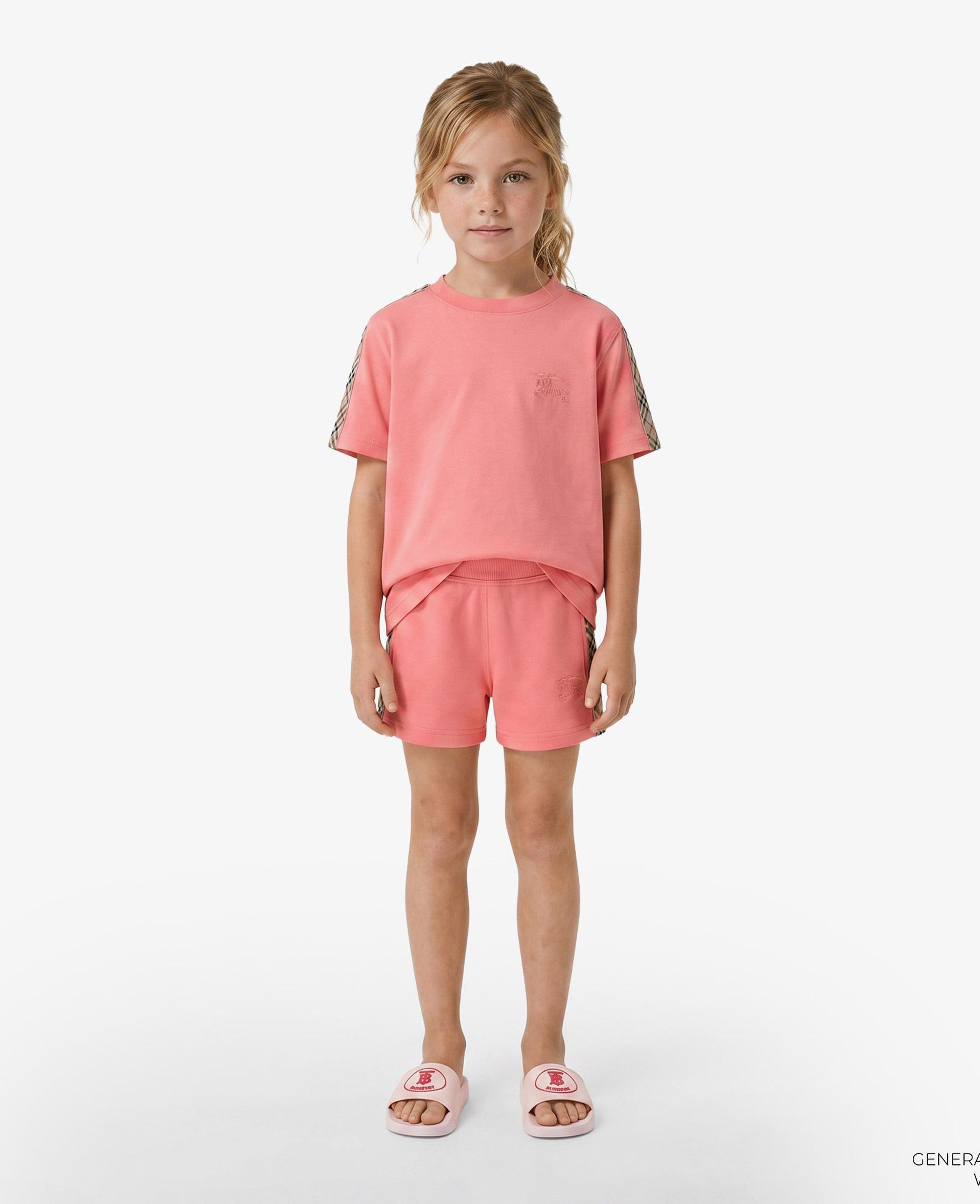 Burberry Check Trim Cotton Çocuk Pembe Şort