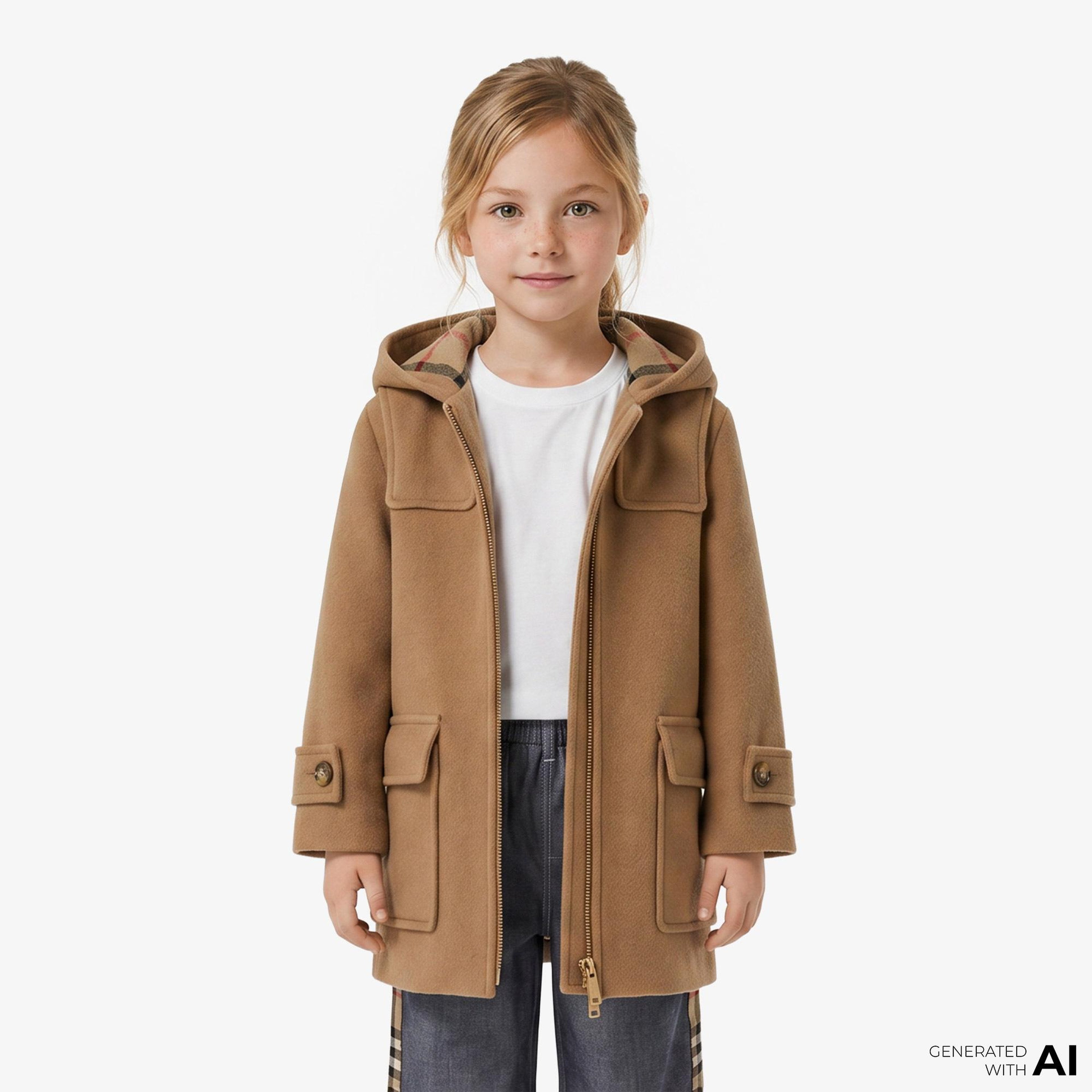 Burberry Edward Çocuk Bej Kaban