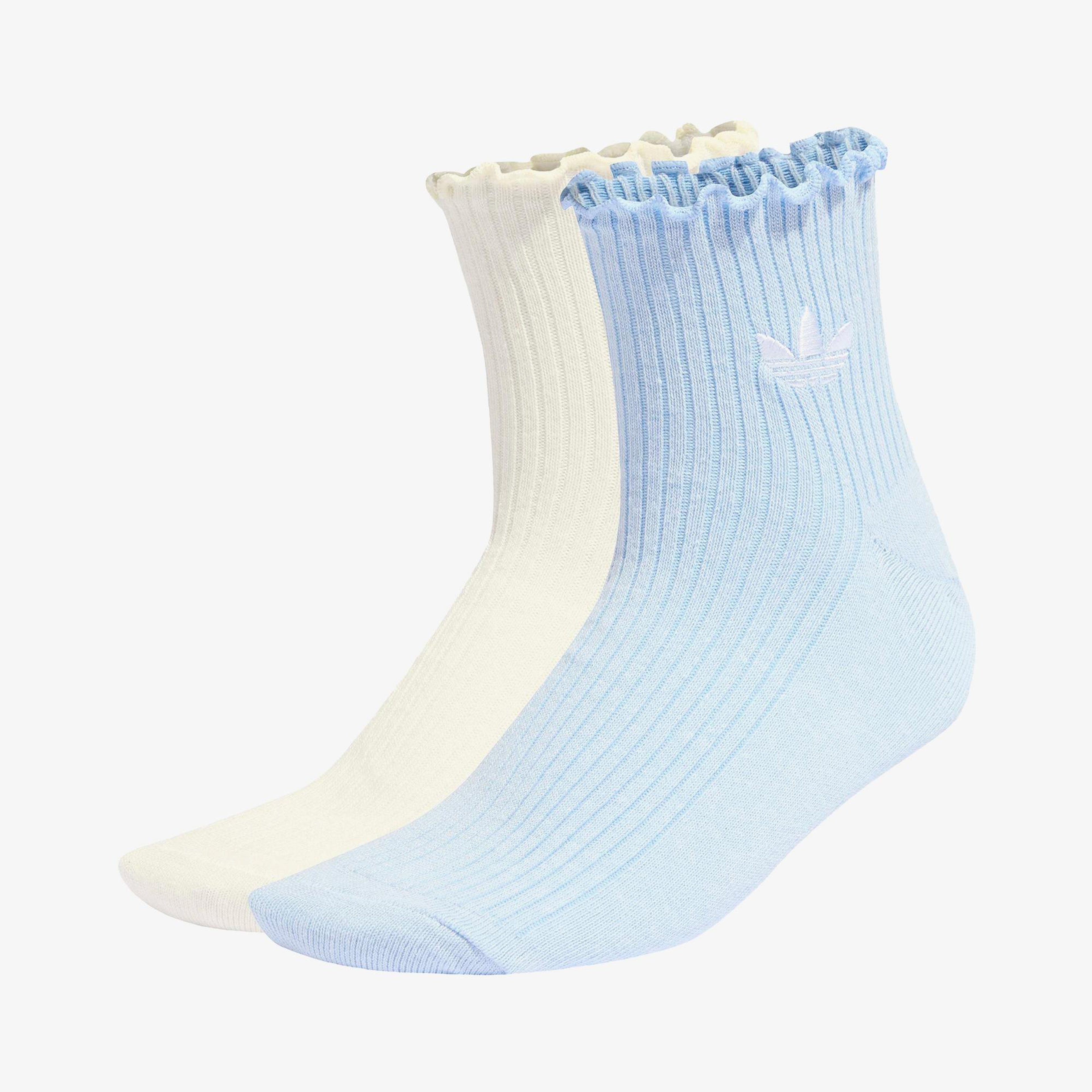 adidas Ruffle 1/4 S 2P Unisex Mavi Çorap