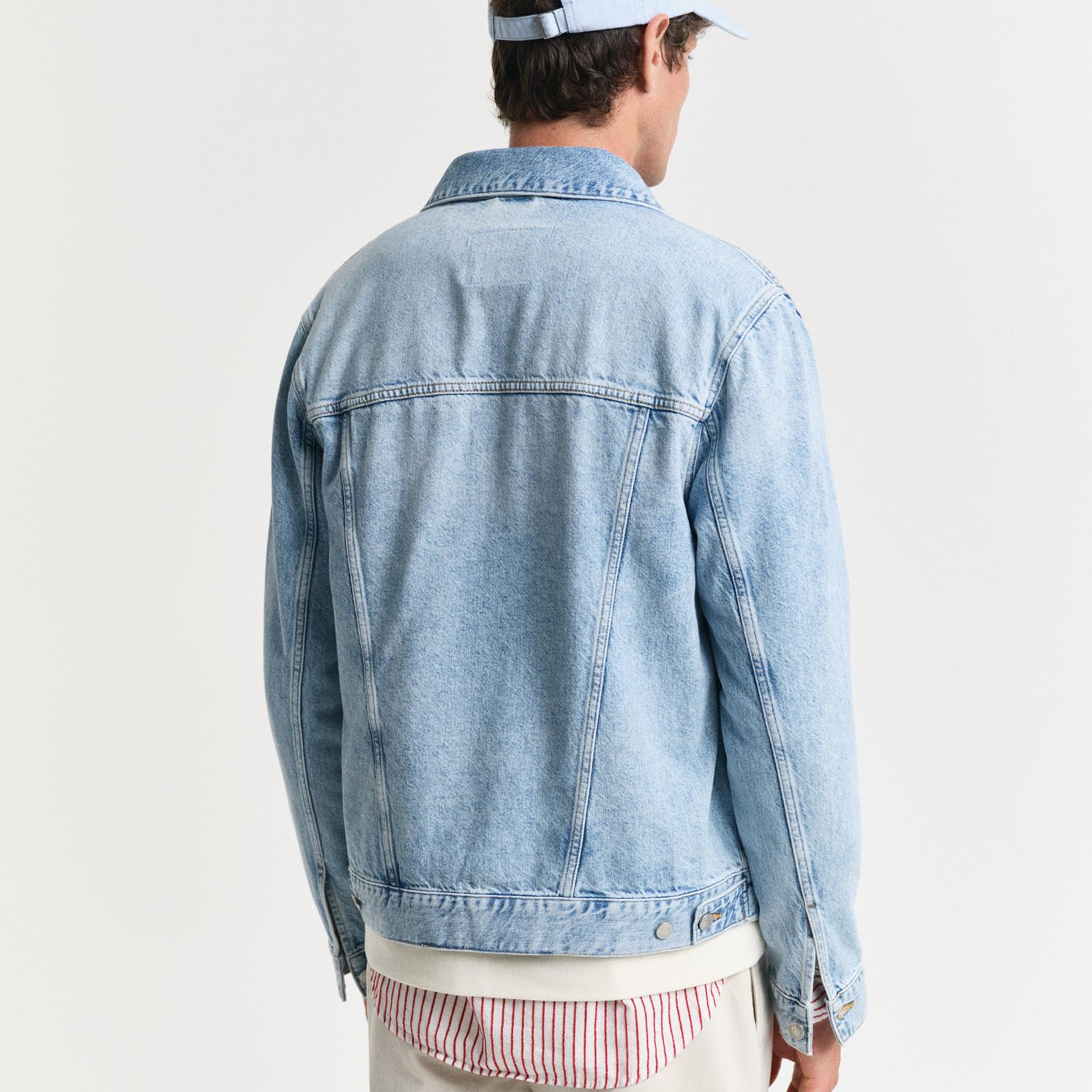 GANT Erkek Mavi Regular Fit Klasik Yaka Denim Ceket