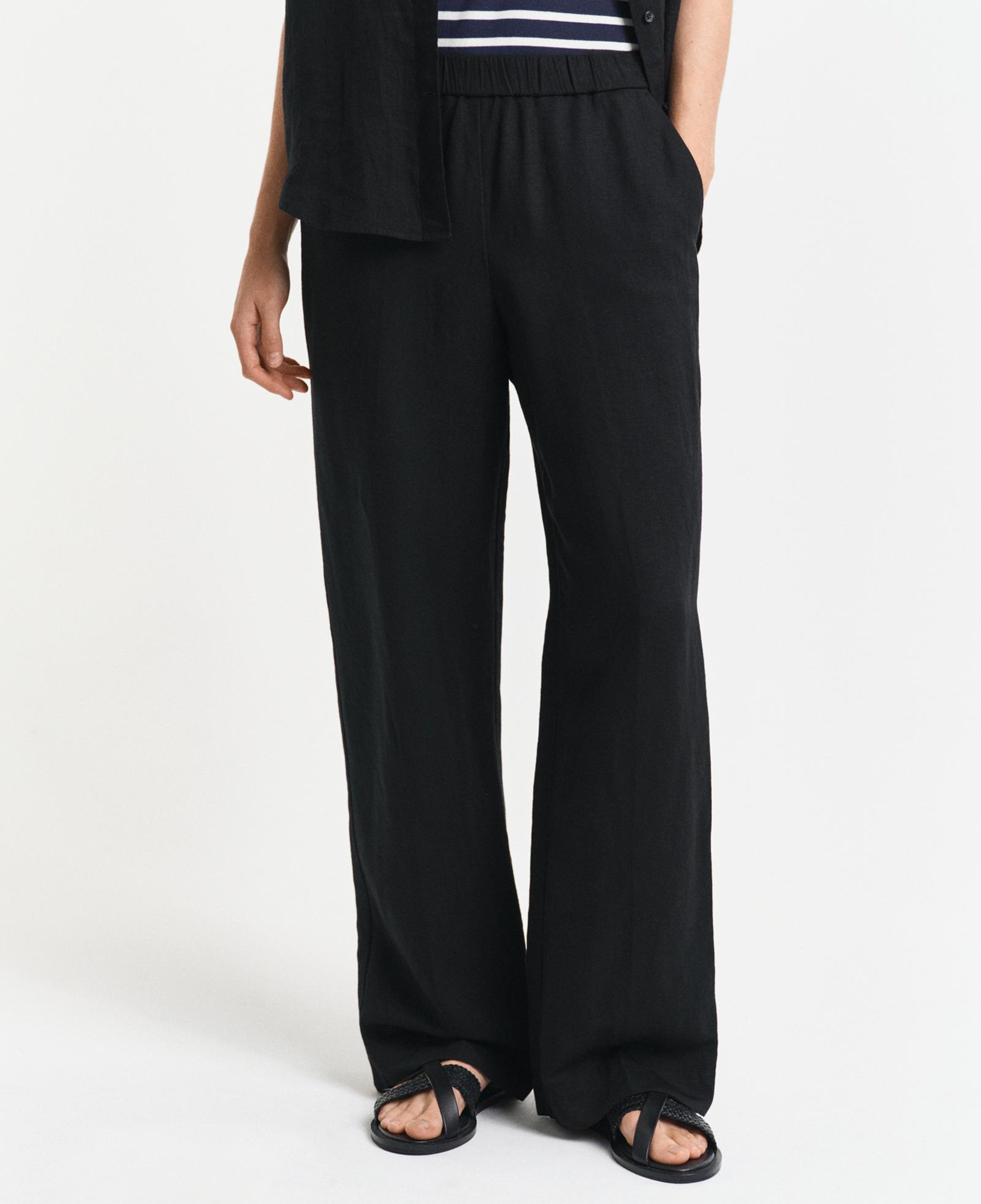 GANT Kadın Siyah Relaxed Fit Pantolon