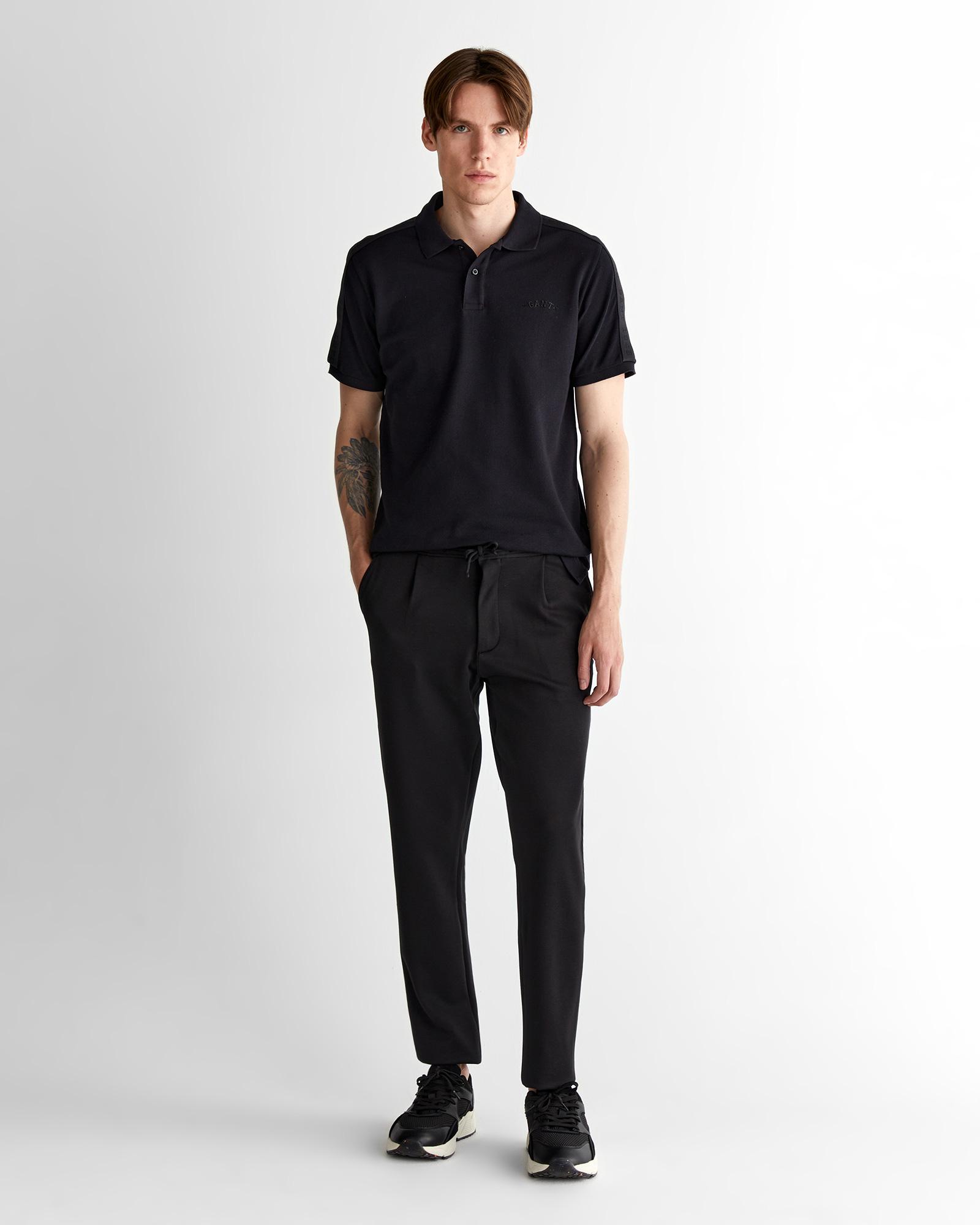 GANT Erkek Siyah Regular Fit Logolu Polo