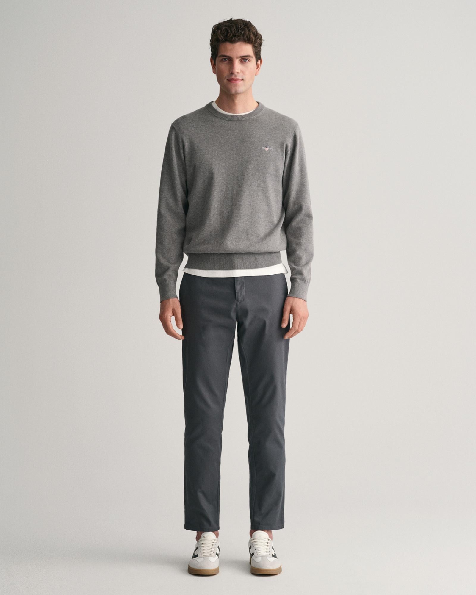 GANT Erkek Gri Slim Fit Chino Pantolon