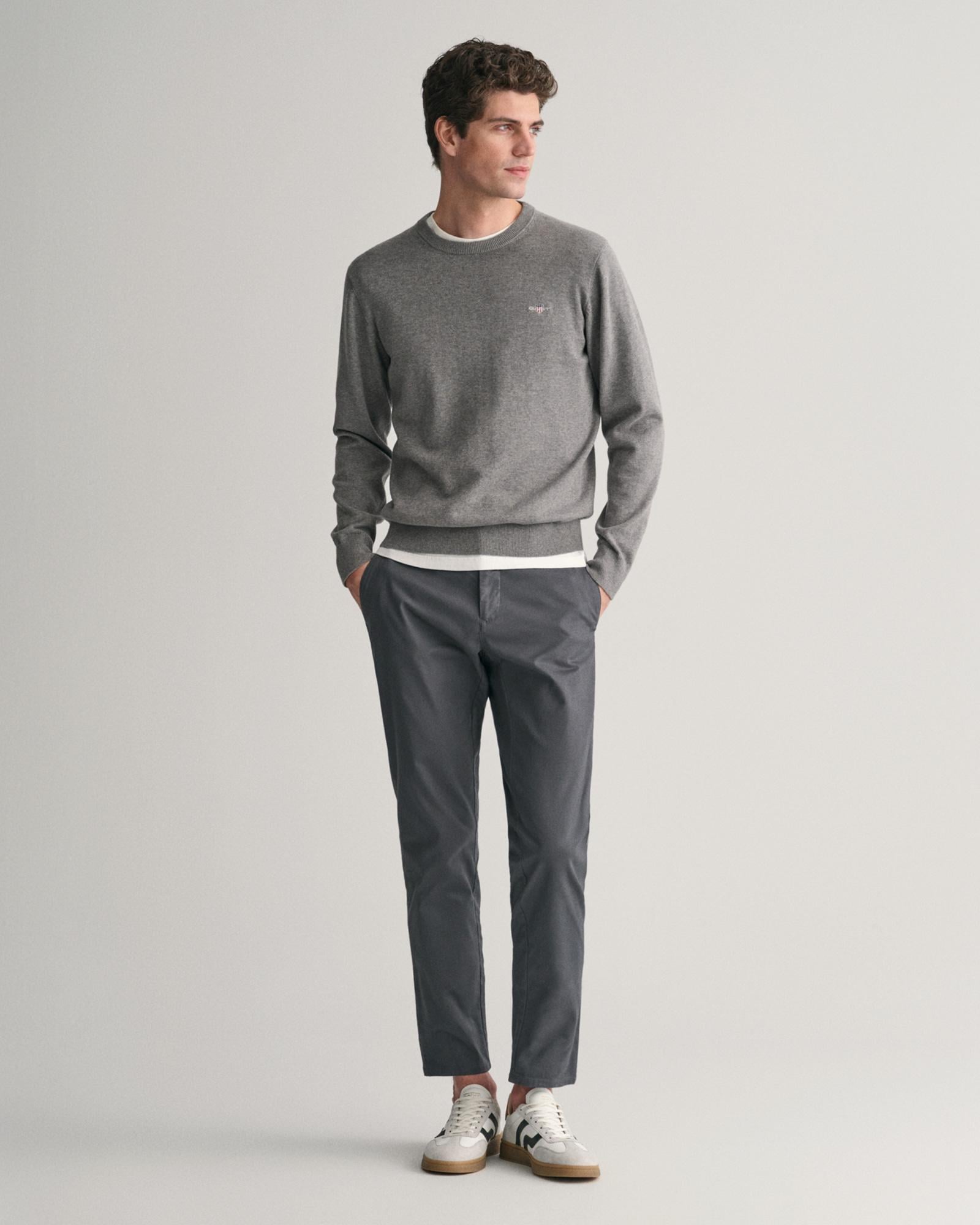 GANT Erkek Gri Slim Fit Chino Pantolon