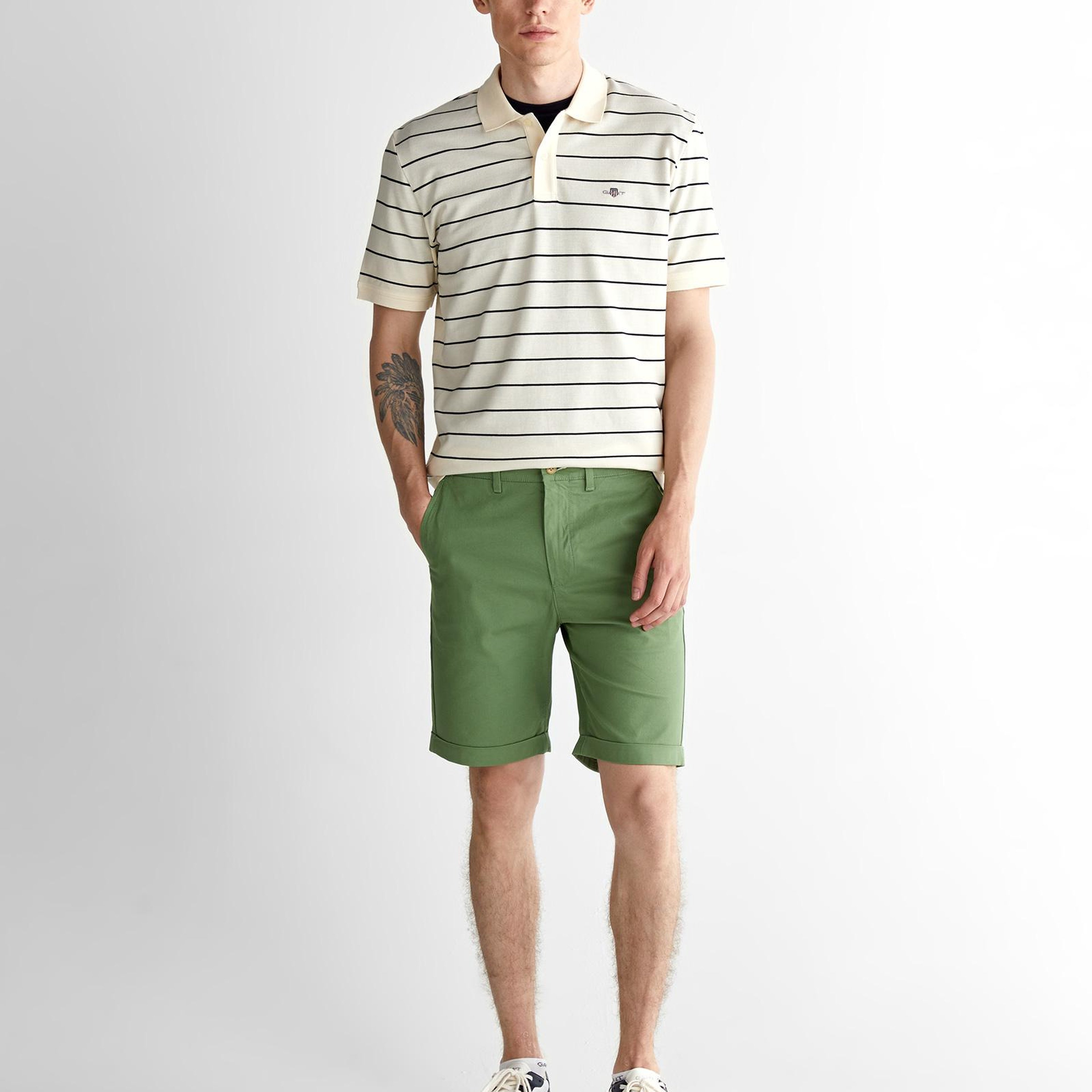 GANT Erkek Yeşil Slim Fit Şort