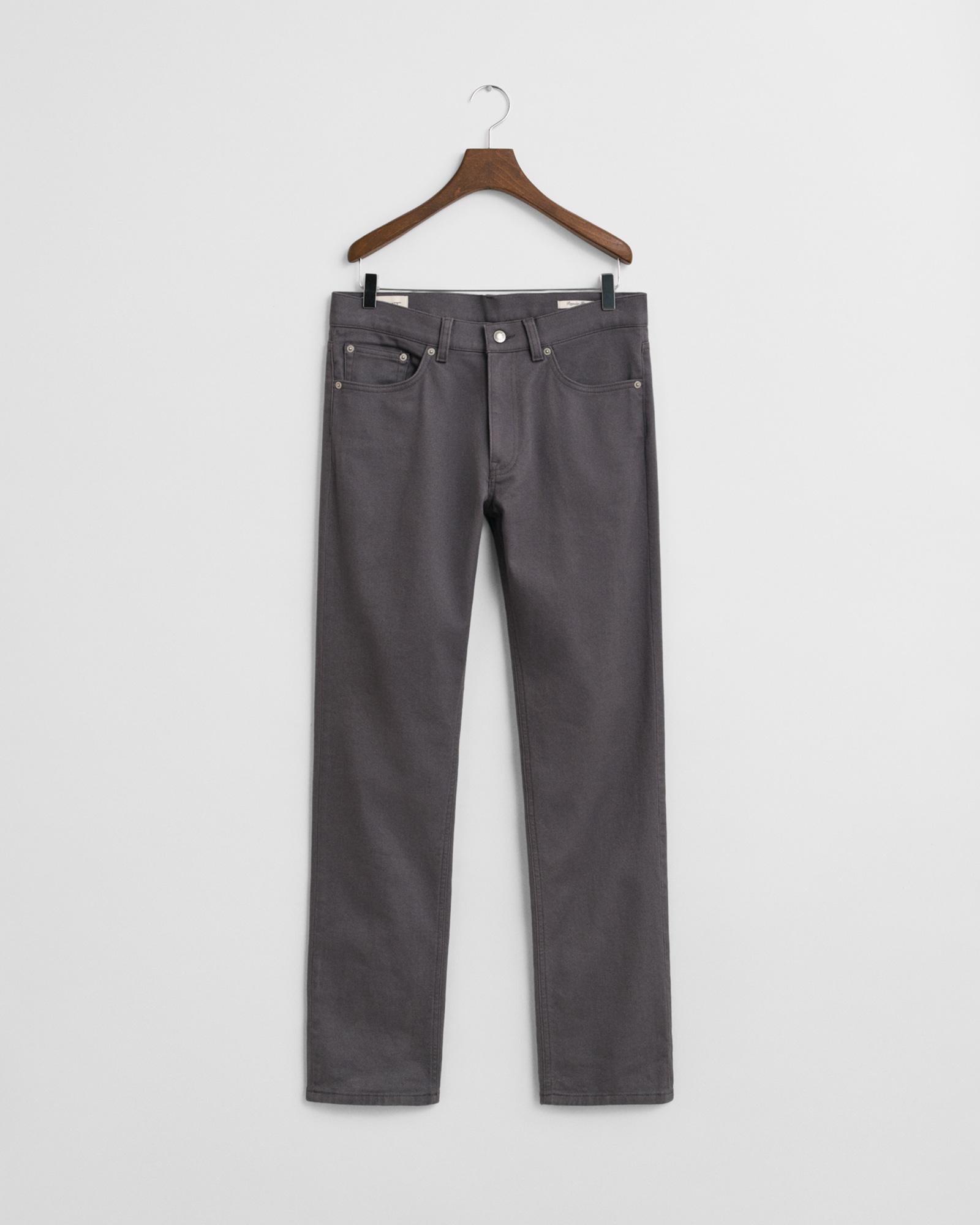 GANT Erkek Gri Regular Fit Soft Twill Jean