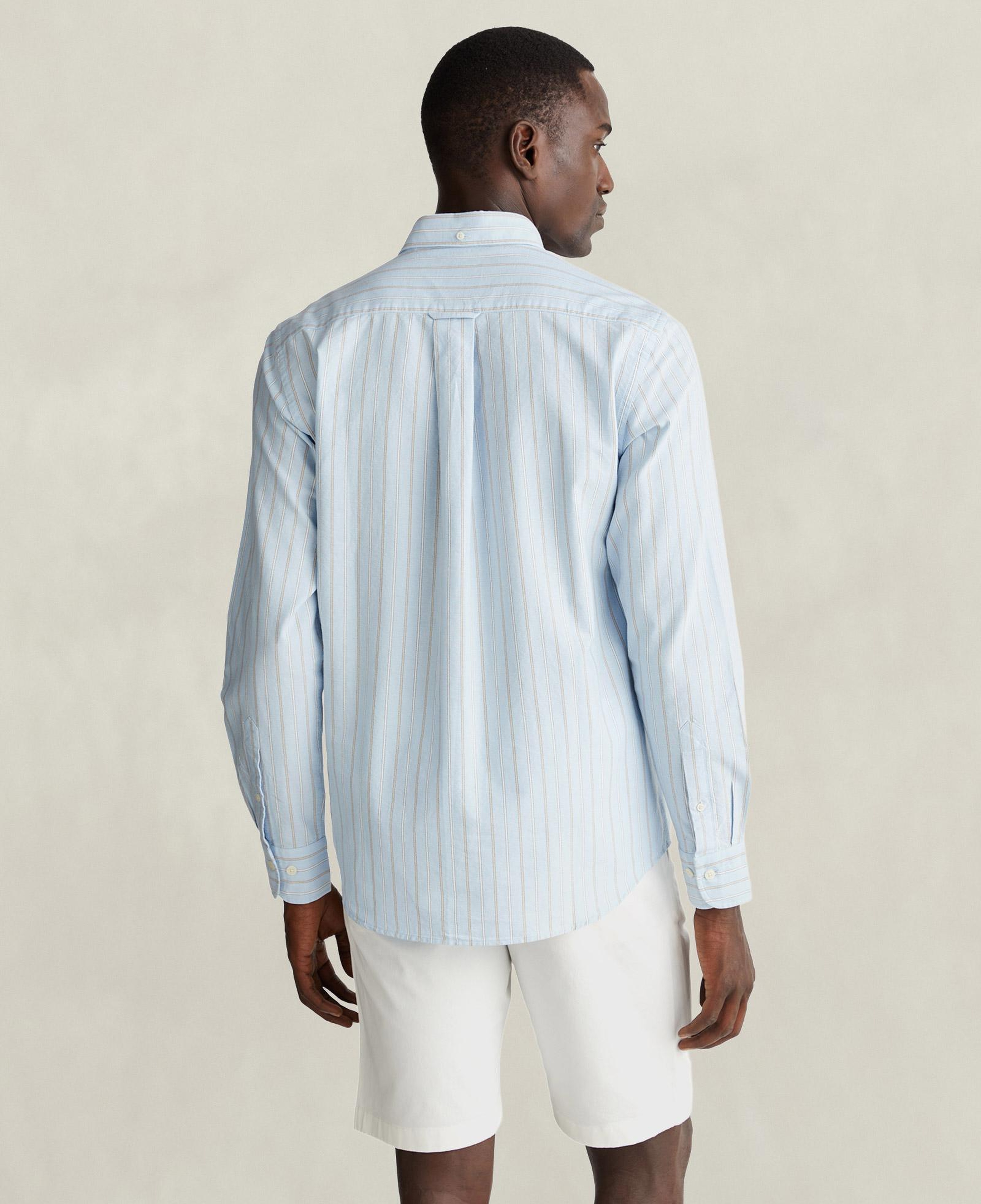 GANT Erkek Mavi Regular Fit Çizgili Logolu Gömlek