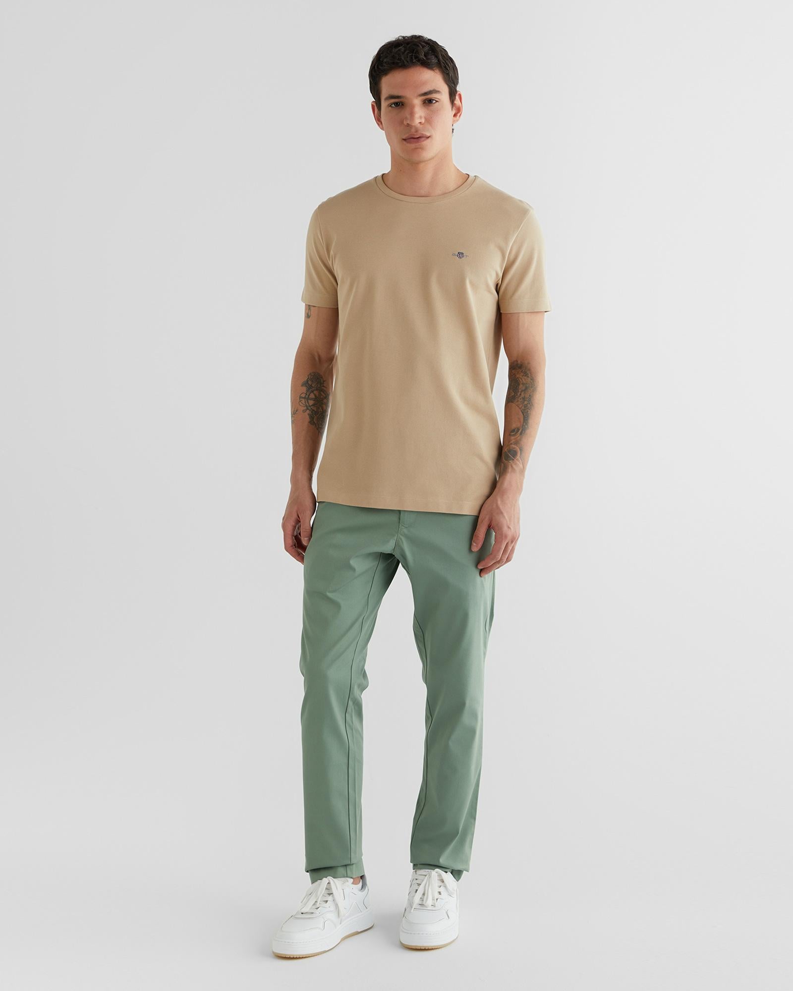 GANT Erkek Yeşil Slim Fit Pantolon