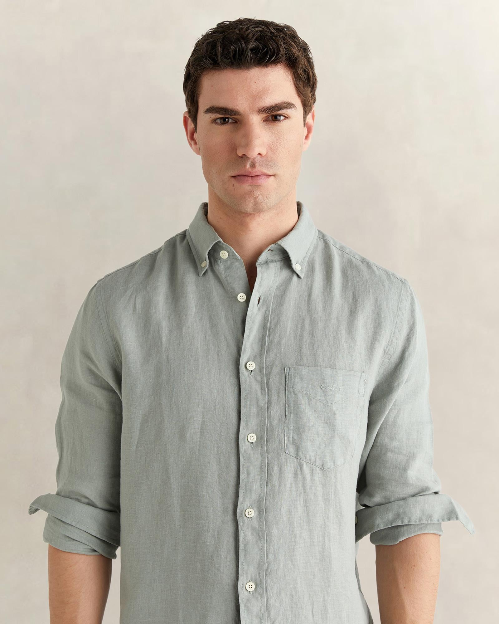 GANT Erkek Yeşil Regular Fit Gömlek