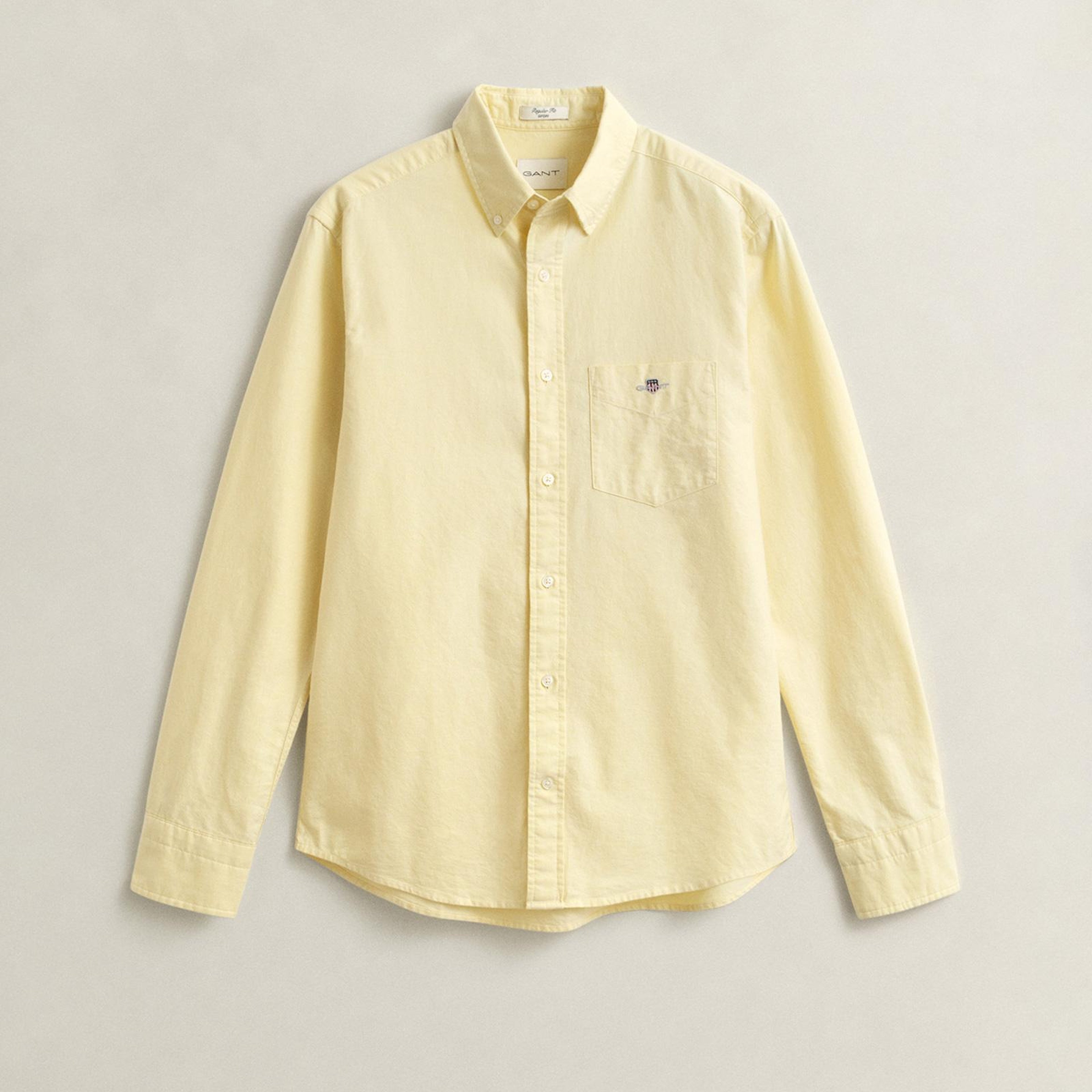 GANT Erkek Sarı Regular Fit Logolu Gömlek