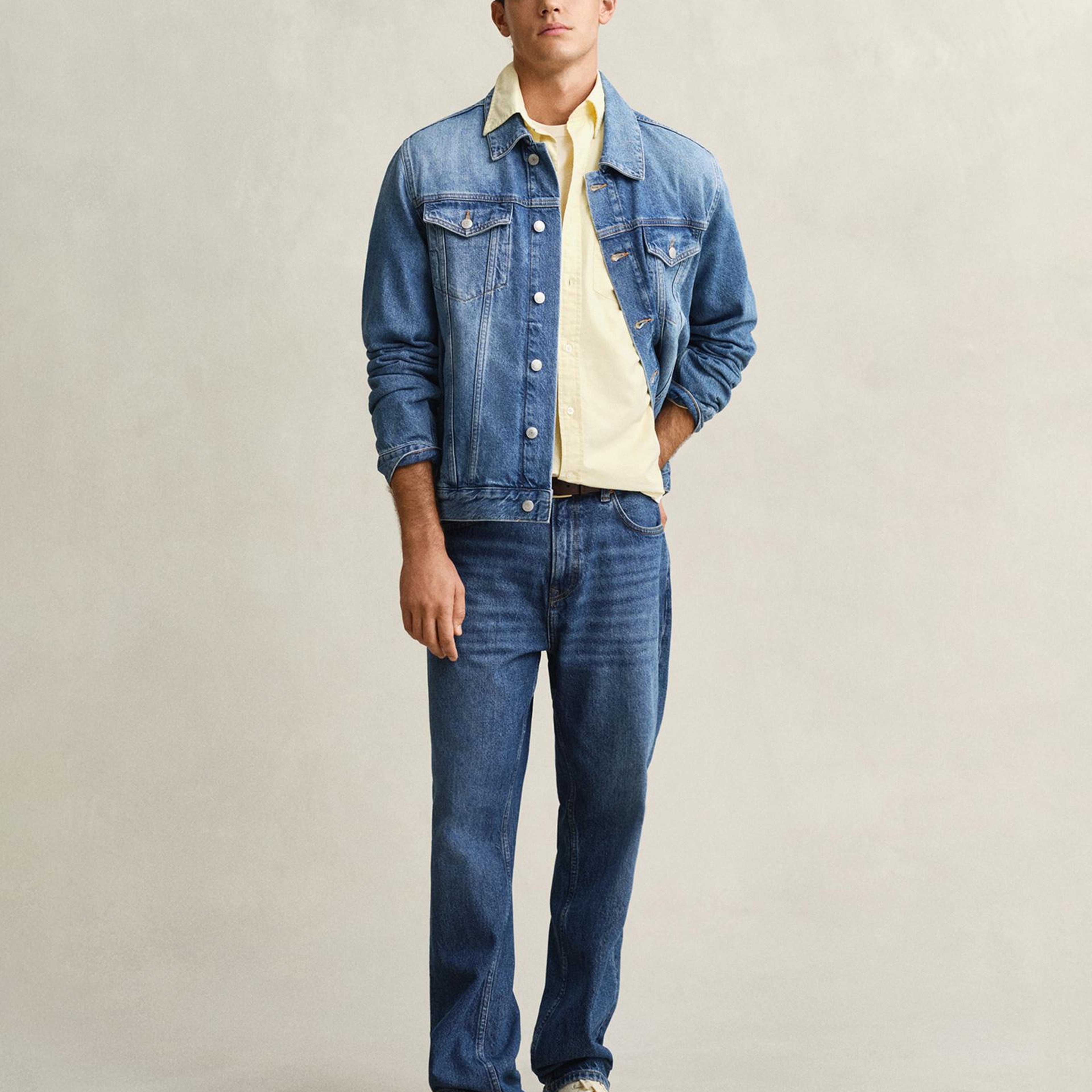 GANT Erkek Sarı Regular Fit Logolu Gömlek