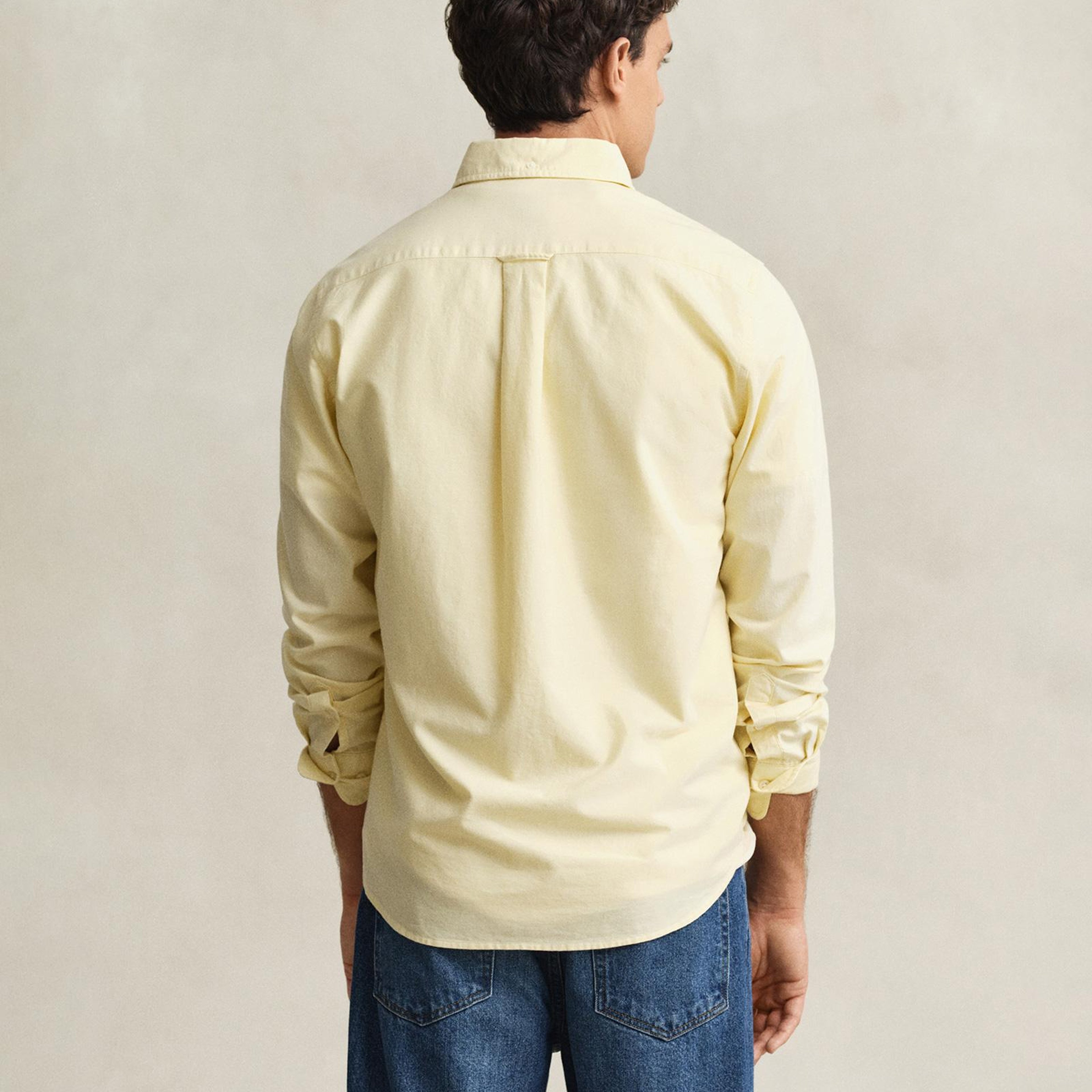 GANT Erkek Sarı Regular Fit Logolu Gömlek