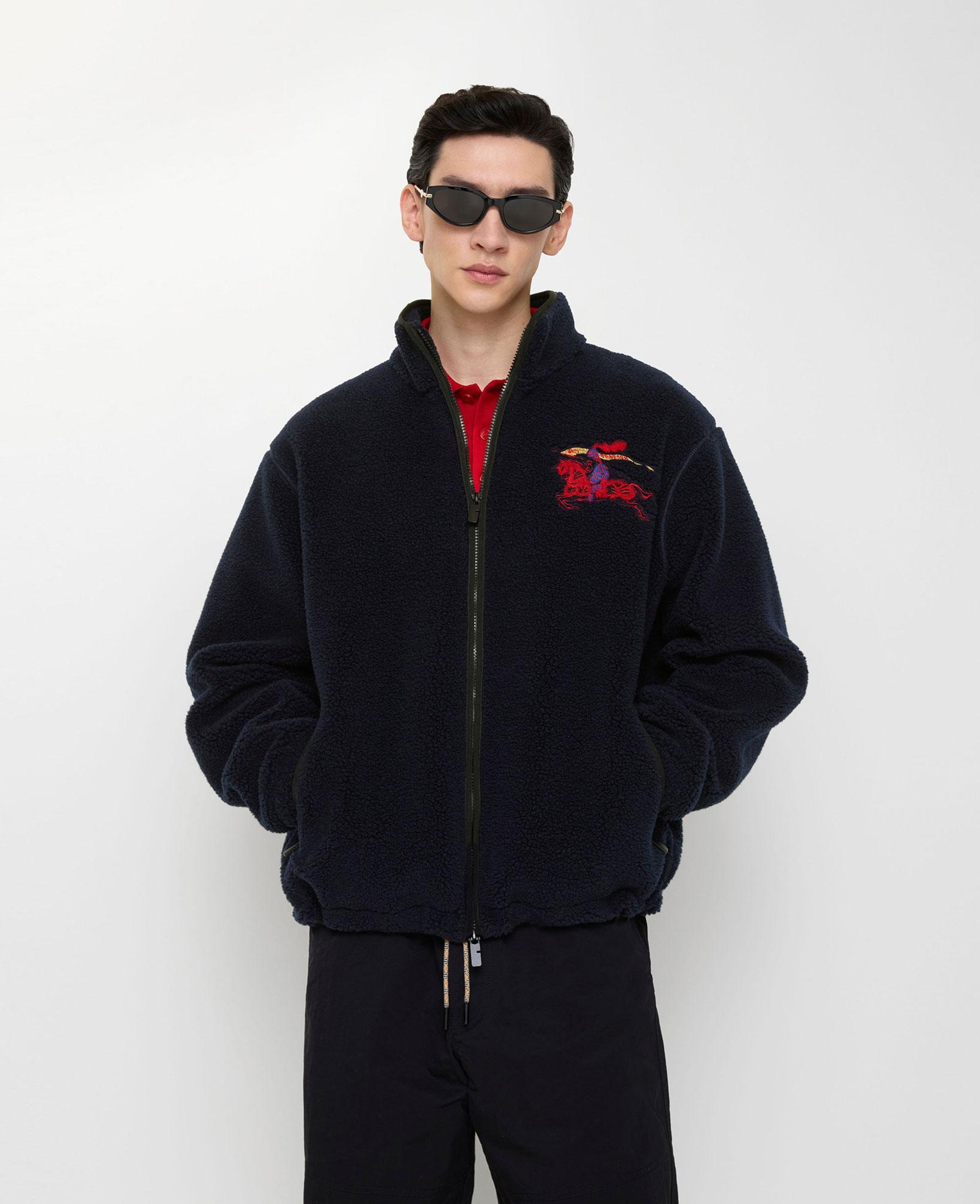 Burberry Faırfax Erkek Lacivert Polar Ceket