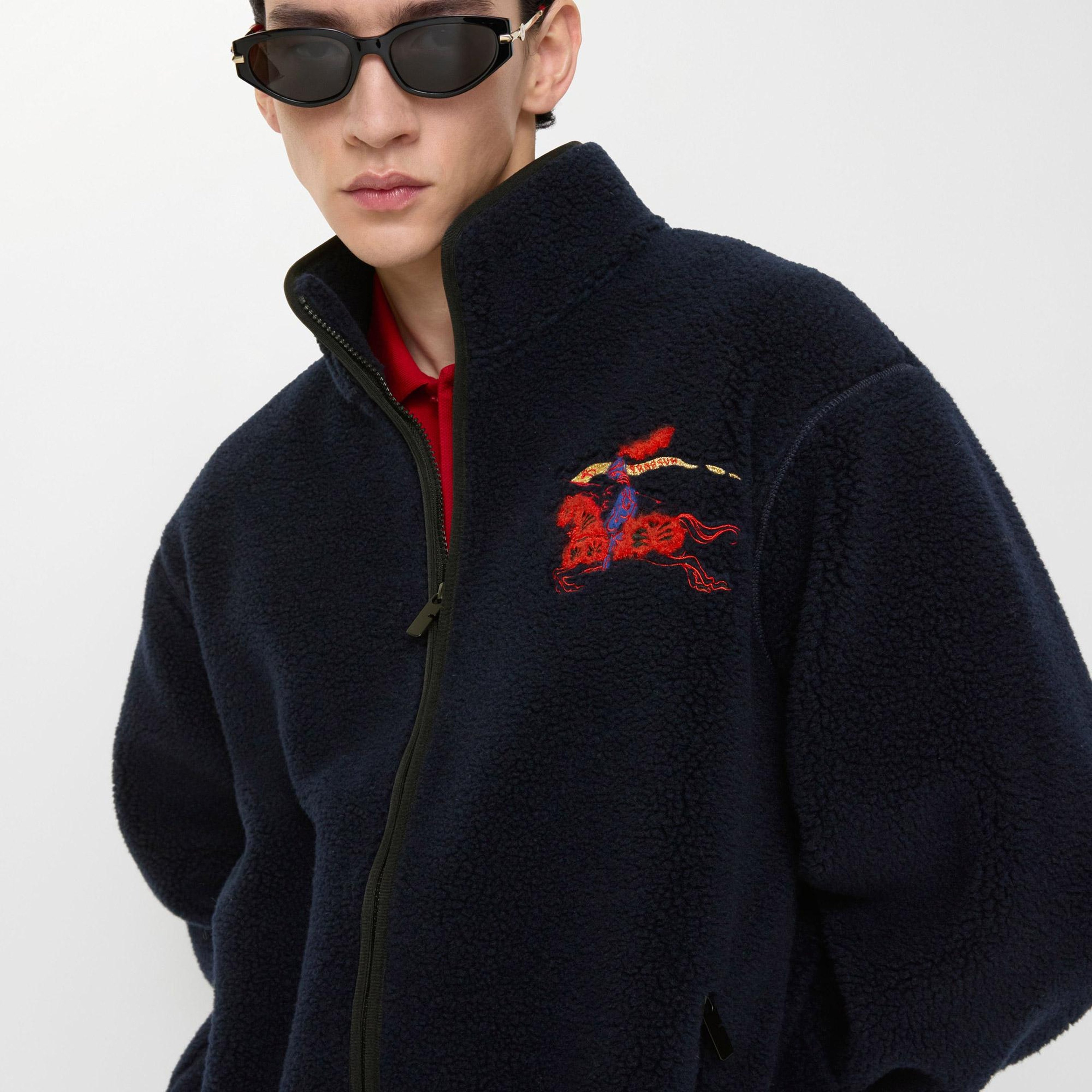 Burberry Faırfax Erkek Lacivert Polar Ceket