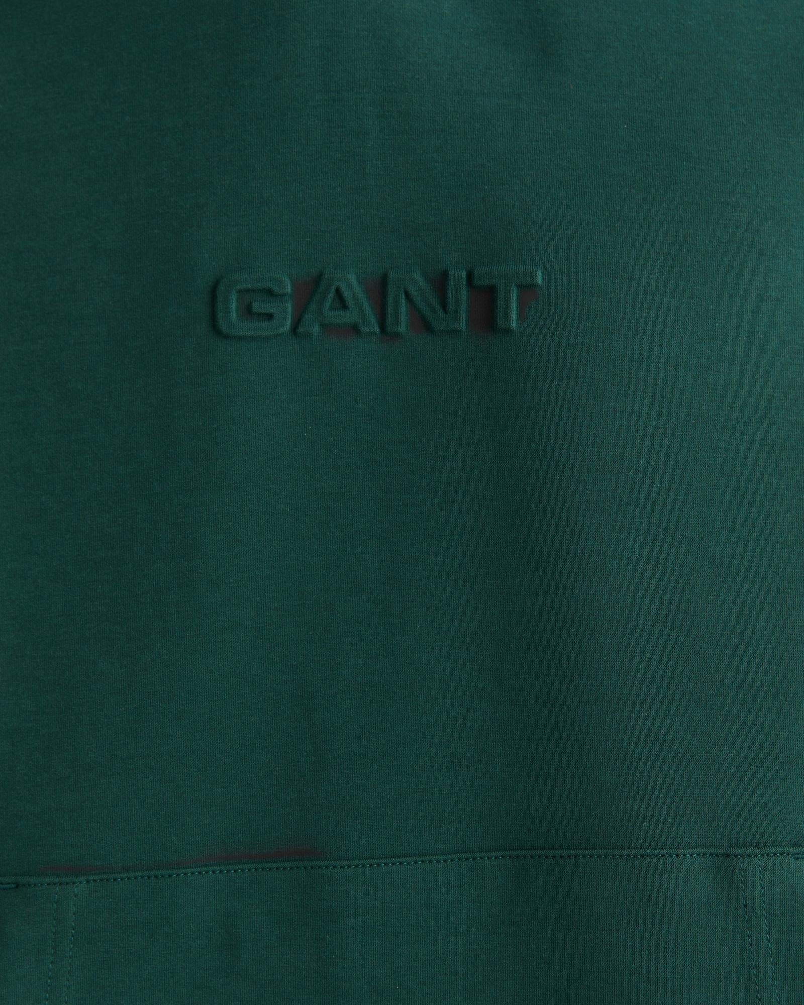 GANT Erkek Yeşil Relaxed Fit Kapüşonlu Sweatshirt