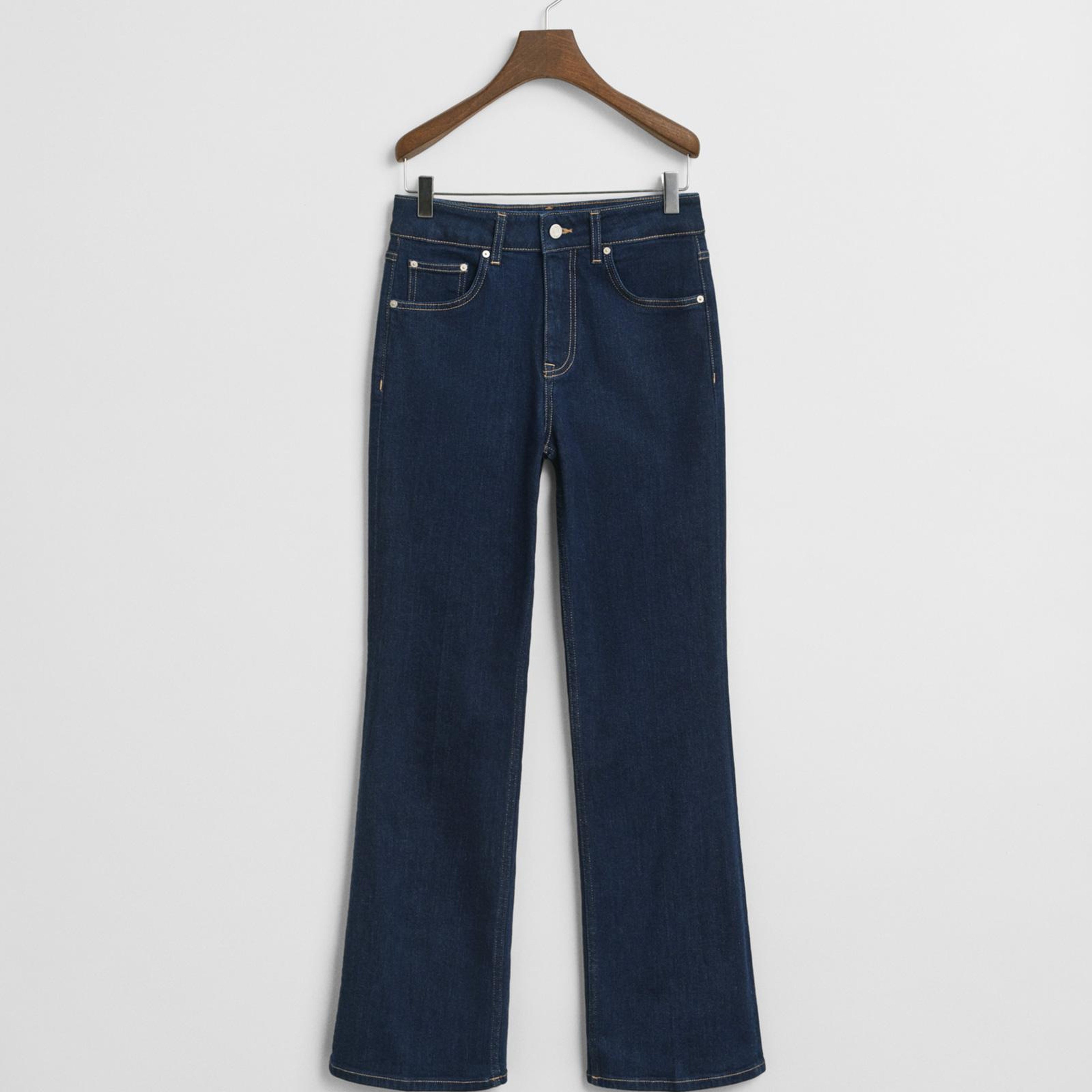 GANT Kadın Lacivert Slim Fit Flare Jean Pantolon