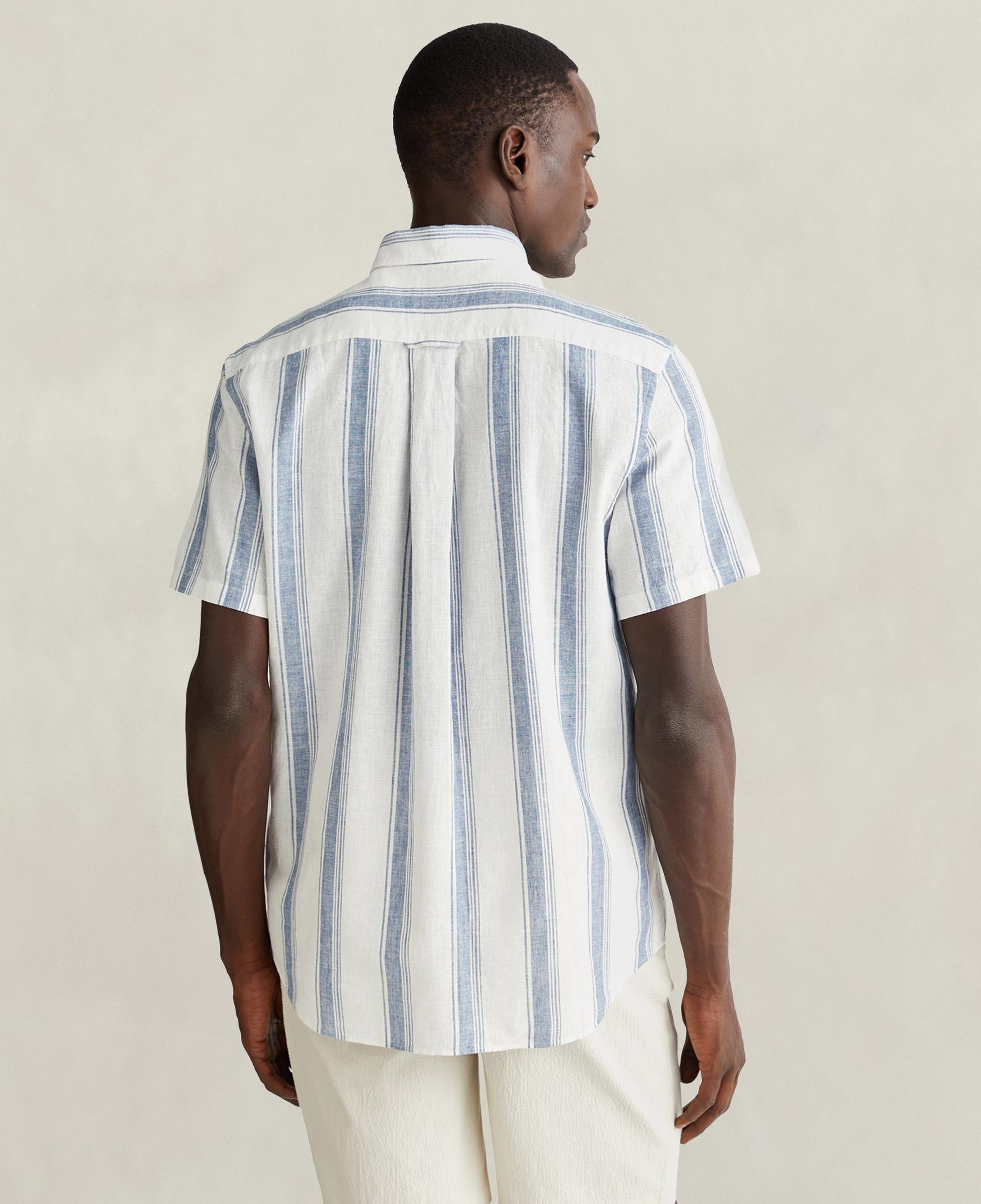 GANT Erkek Mavi Regular Fit Çizgili Logolu Gömlek