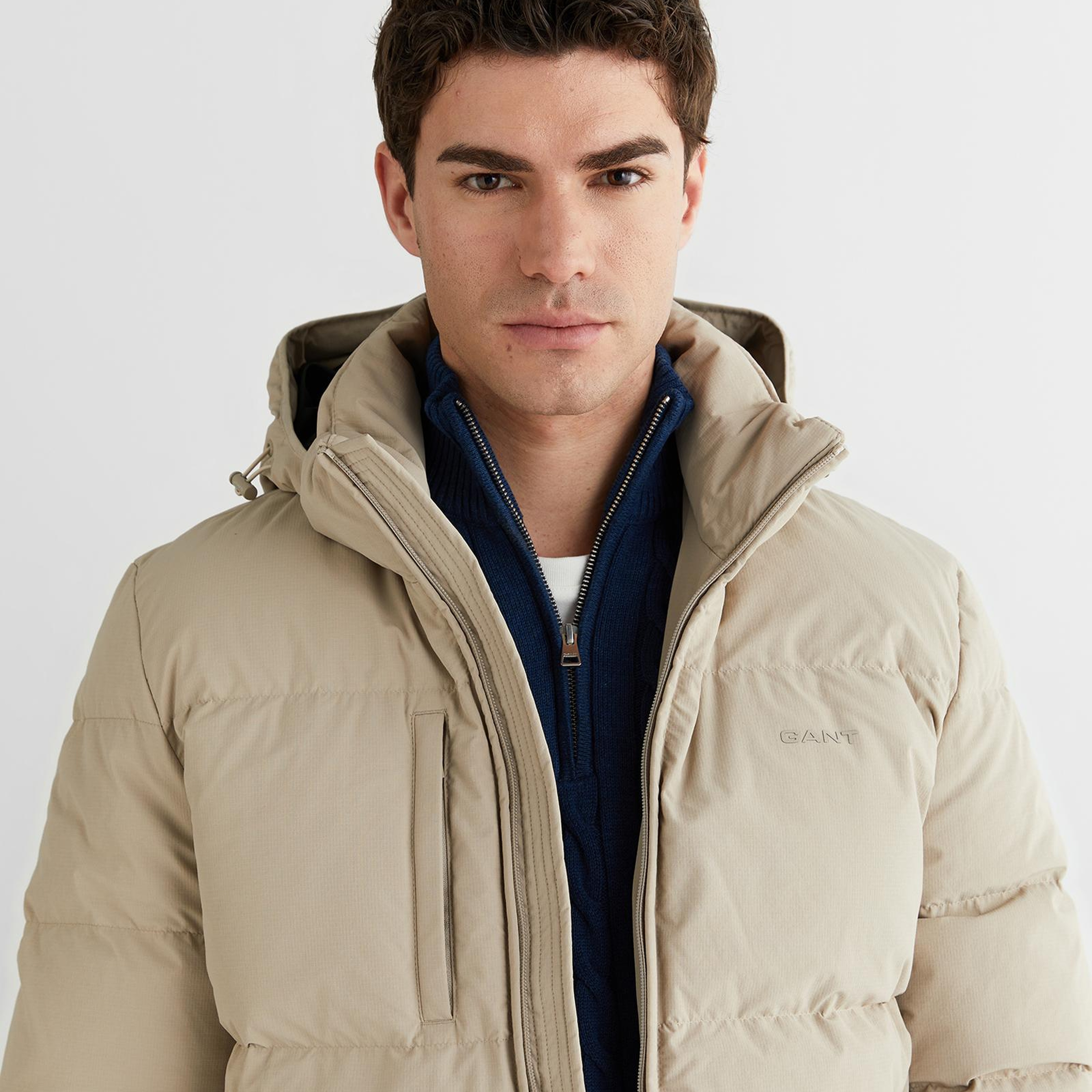 GANT Erkek Bej Regular Fit Fermuarlı Mont