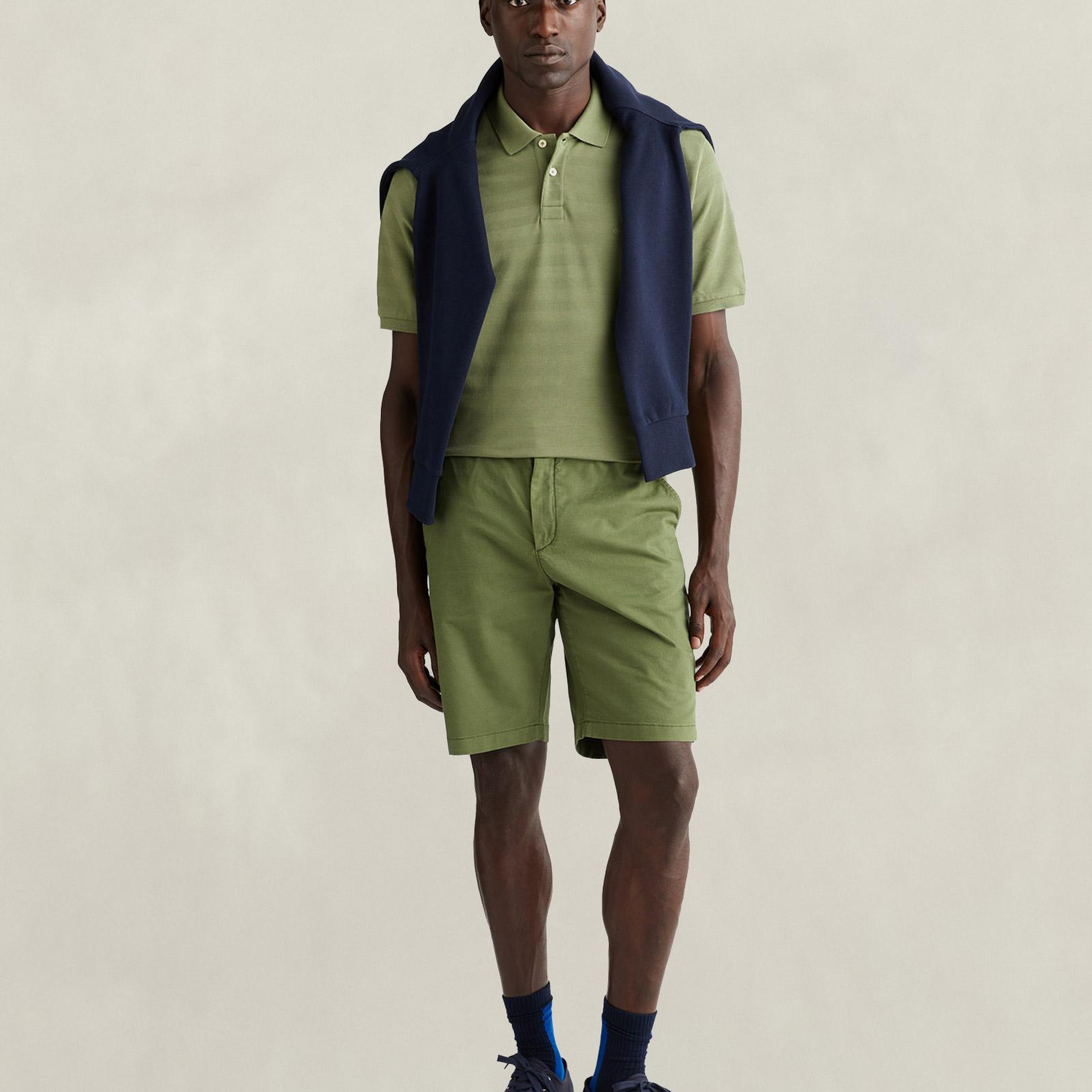 GANT Erkek Yeşil Regular Fit Polo Yaka T-Shirt