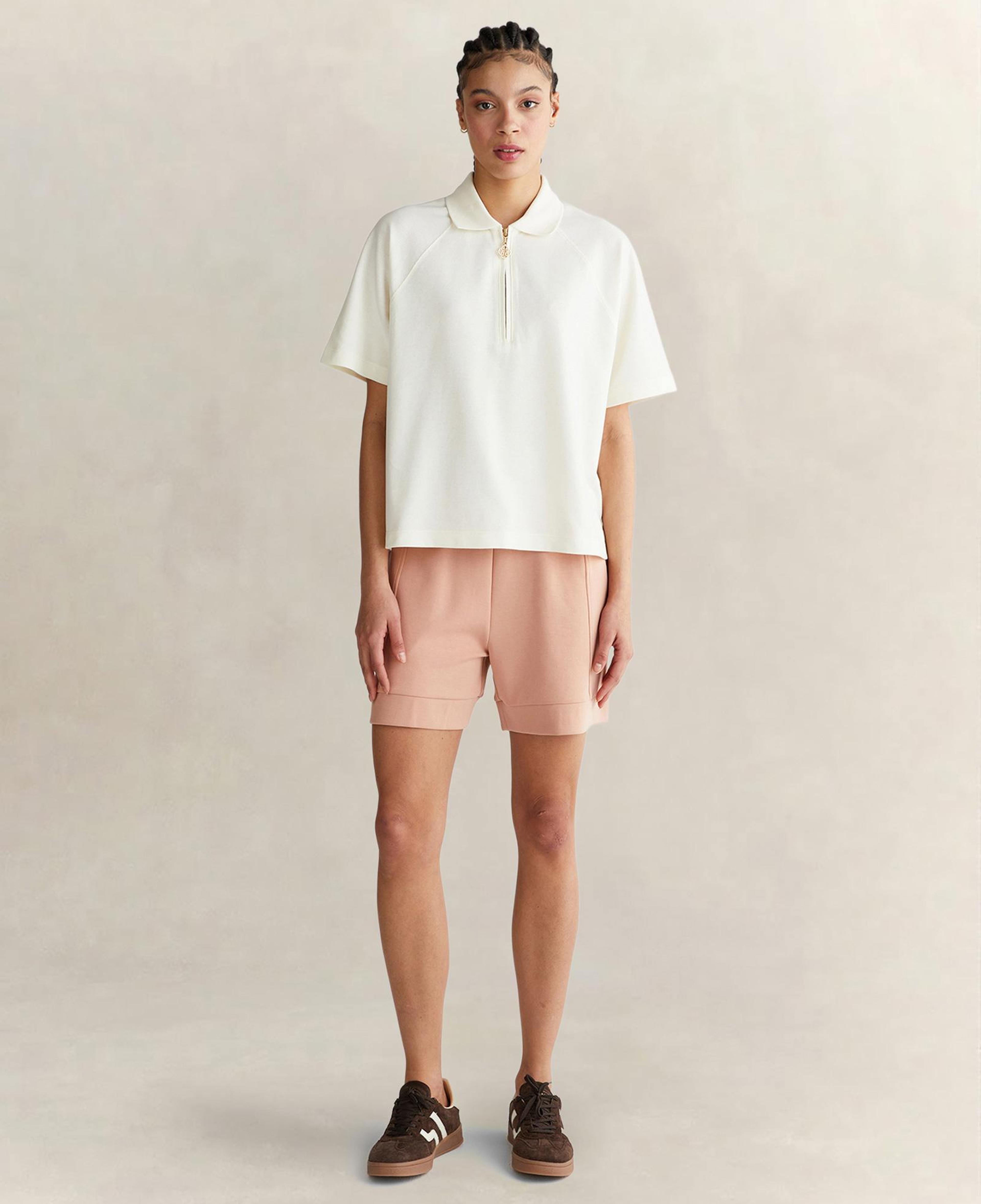GANT Kadın Krem Regular Fit Yarım Fermuarlı Polo Yaka T-Shirt