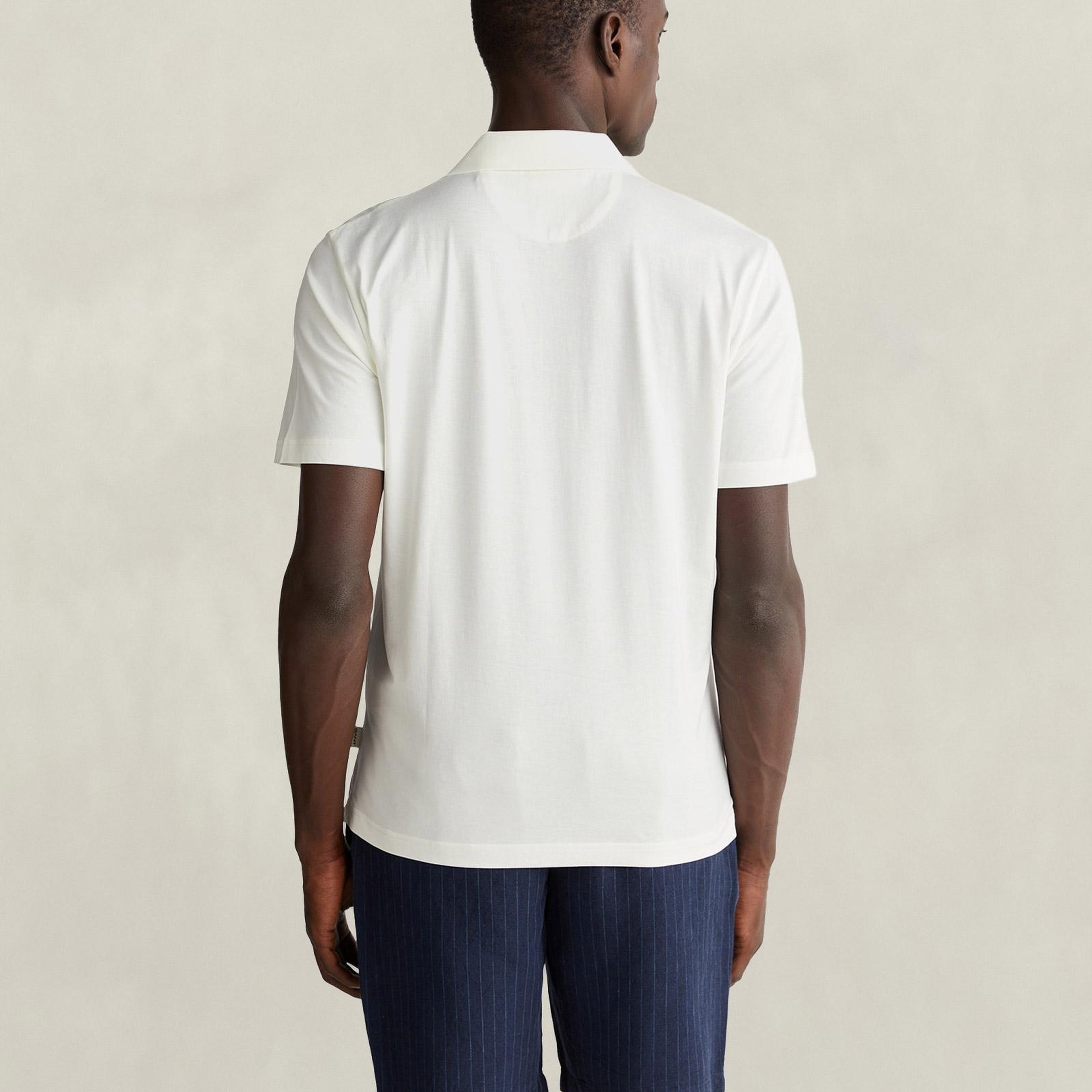 GANT Erkek Beyaz Regular Fit Polo Yaka T-Shirt