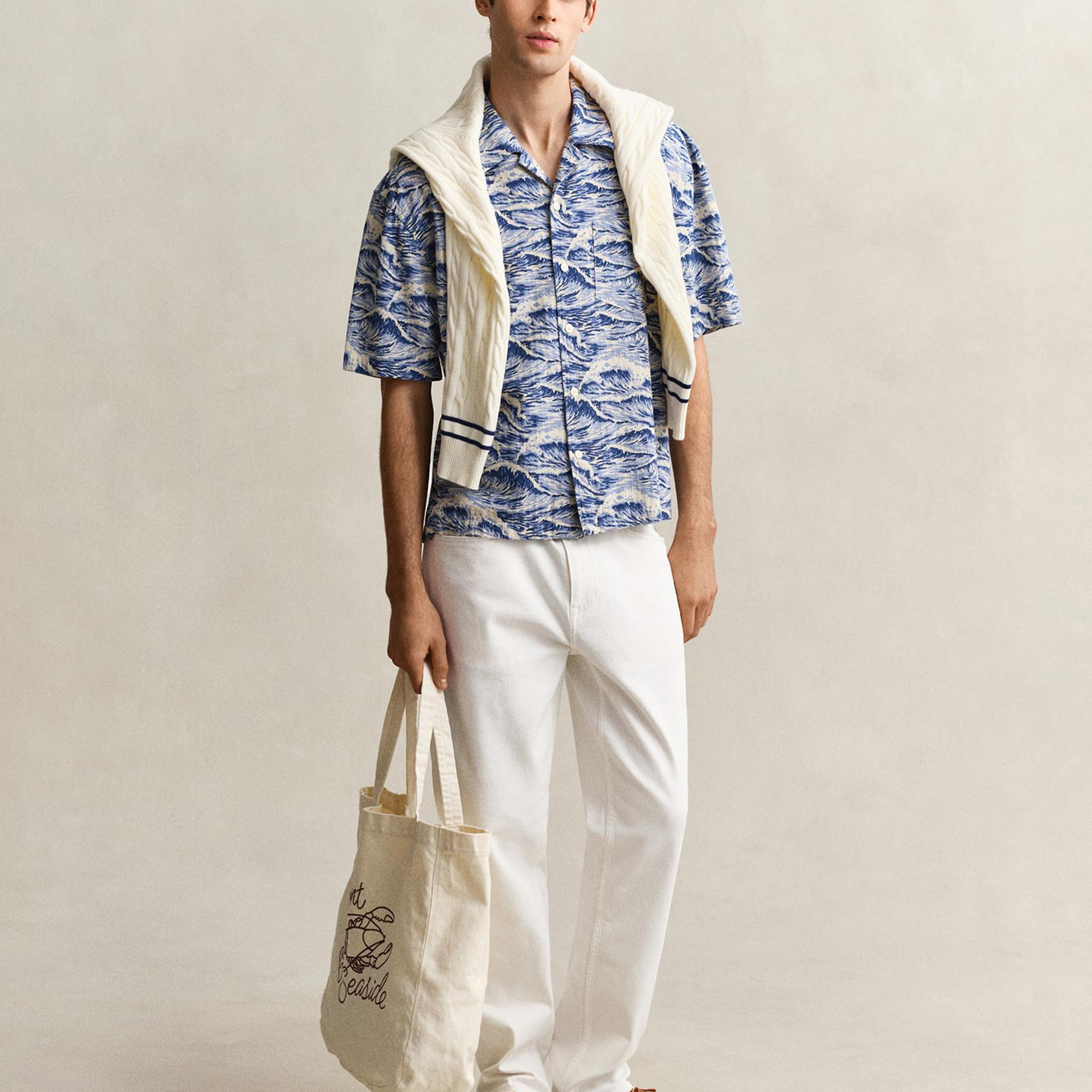 GANT Erkek Mavi Relaxed Fit Gömlek