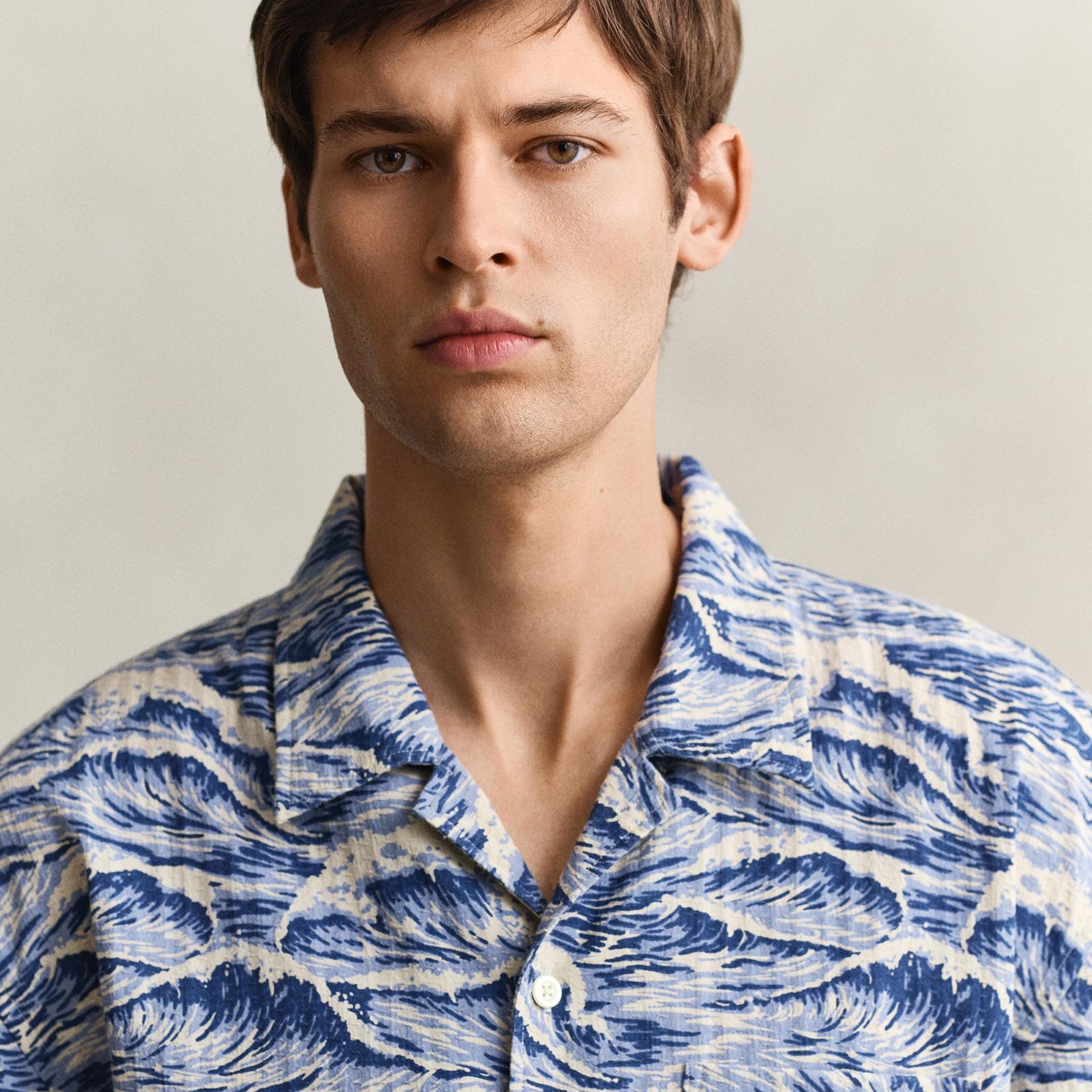 GANT Erkek Mavi Relaxed Fit Gömlek