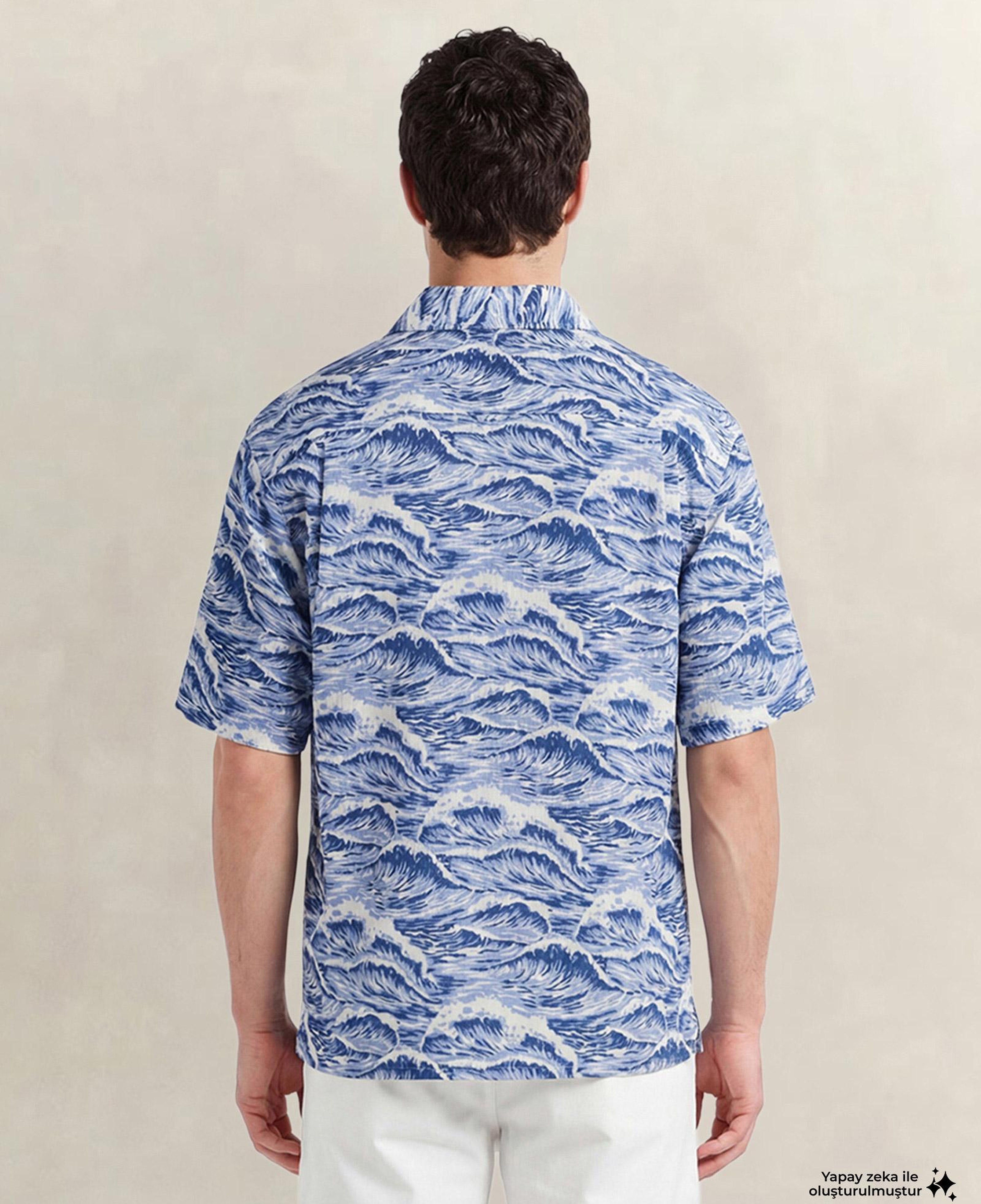 GANT Erkek Mavi Relaxed Fit Gömlek