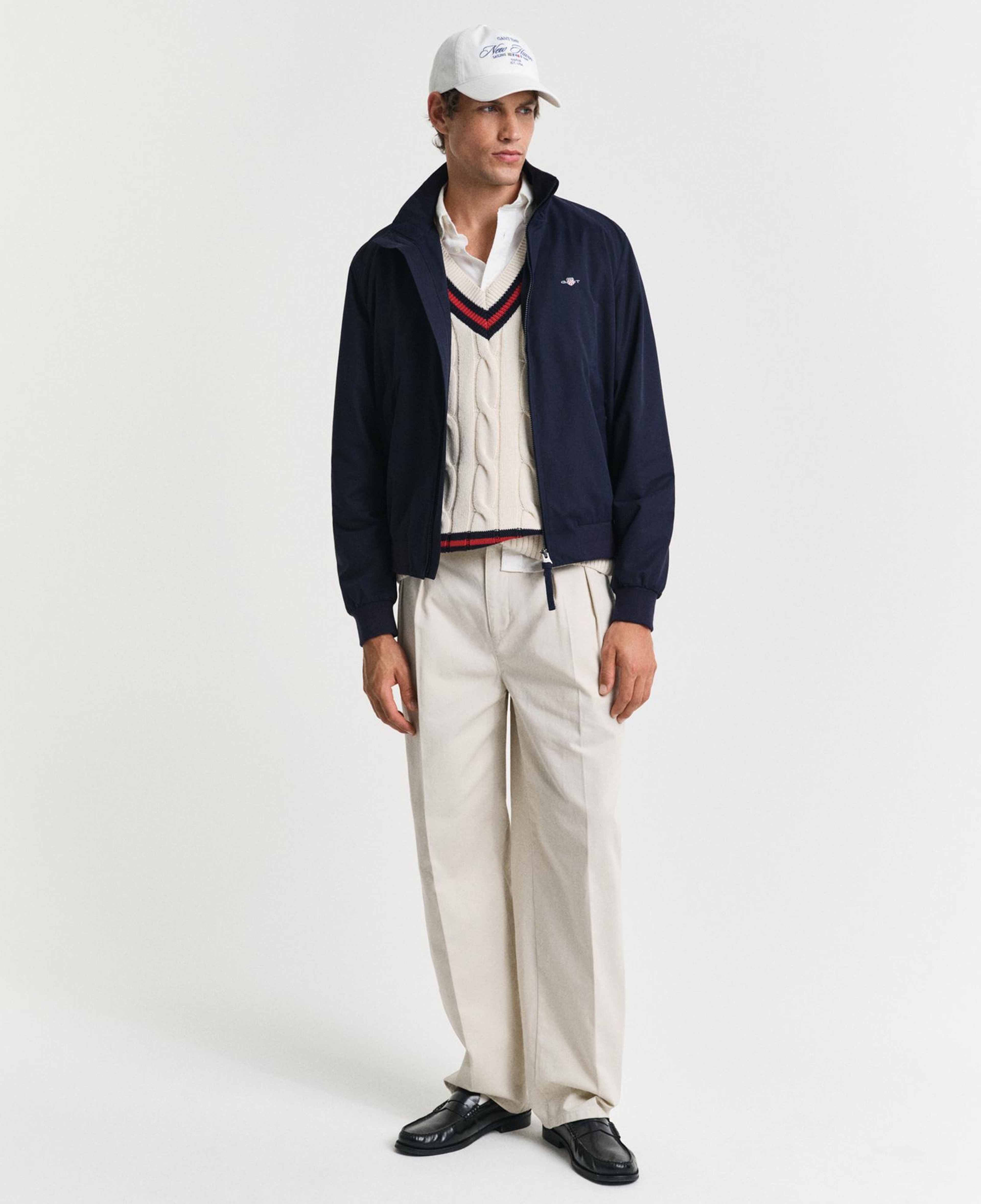 GANT Erkek Krem Relaxed Fit V Yaka Süveter
