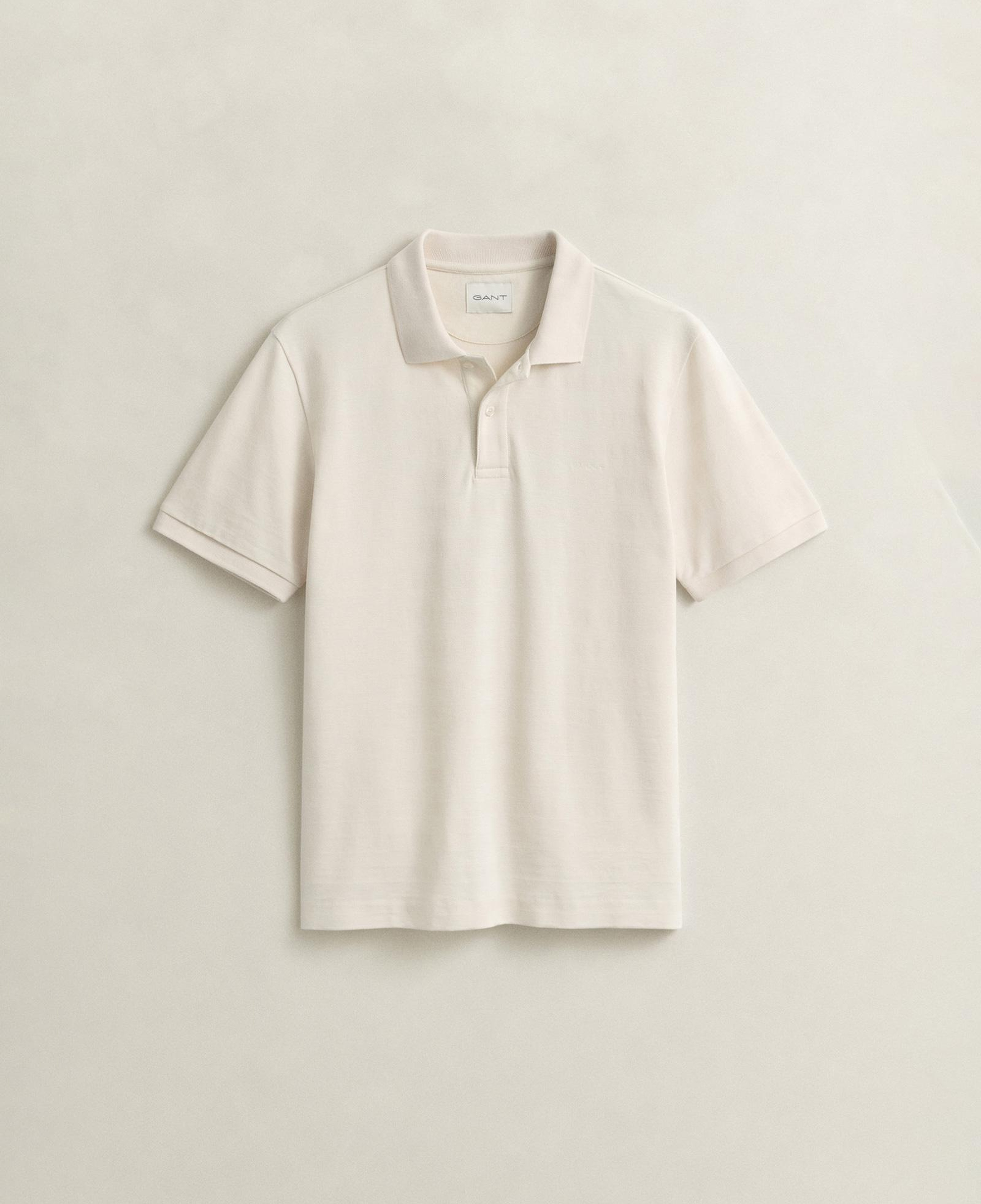 GANT Erkek Krem Regular Fit Polo Yaka T-Shirt