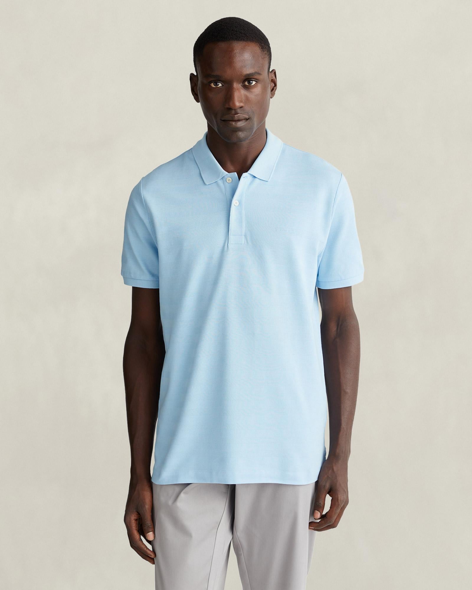 GANT Erkek Mavi Regular Fit Polo Yaka T-Shirt