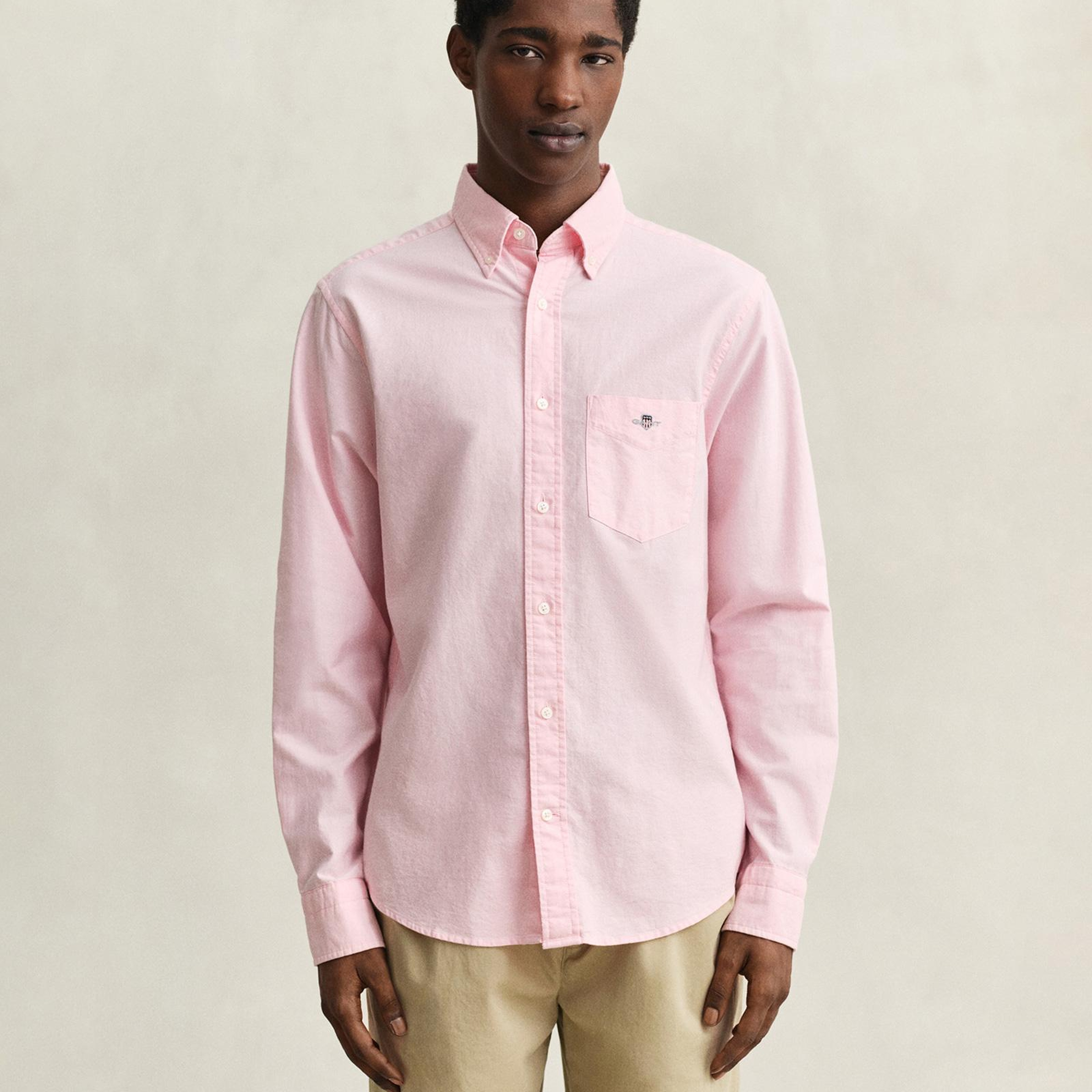 GANT Erkek Pembe Regular Fit Logolu Gömlek