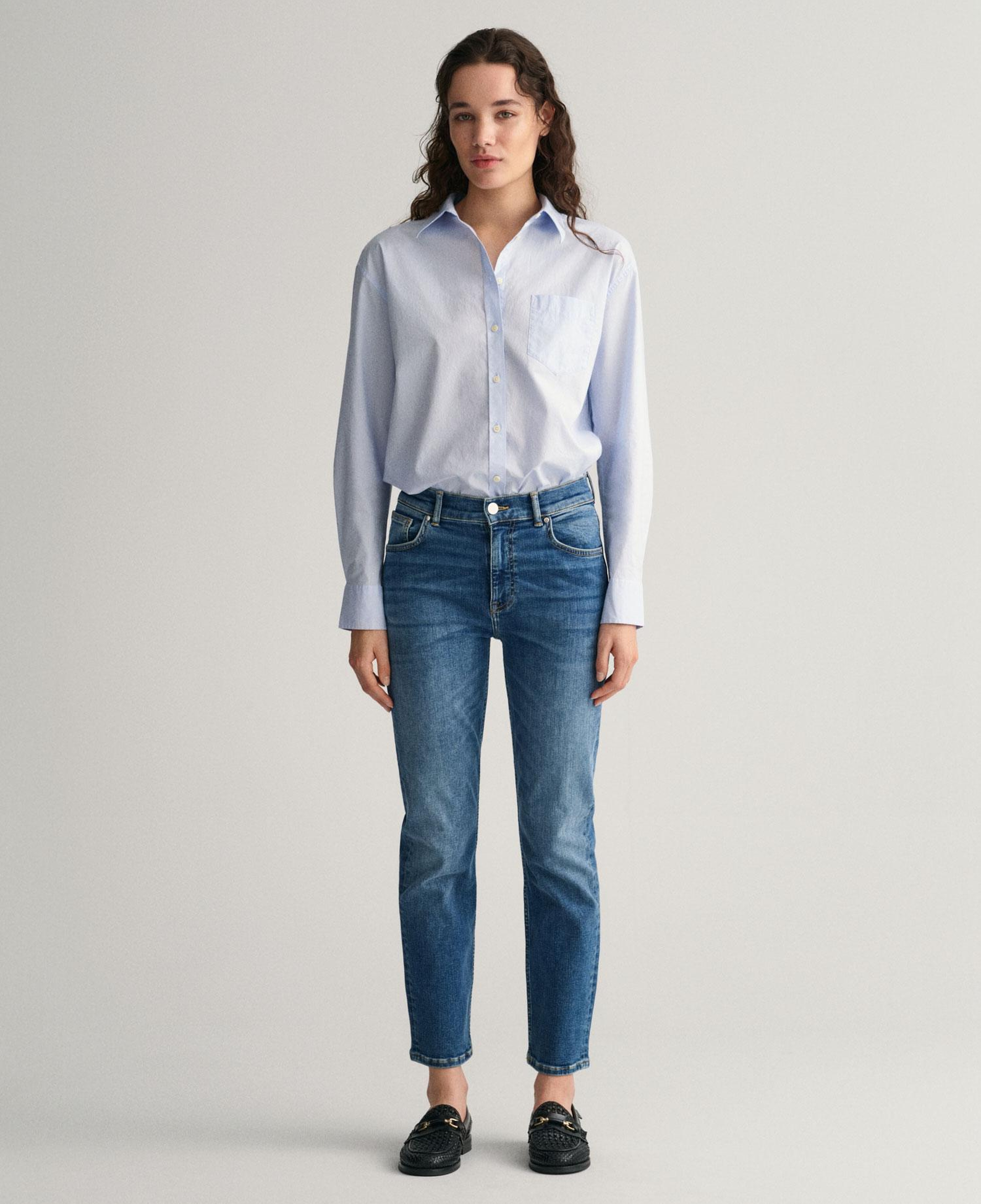 GANT Kadın Mavi Slim Fit Jean Pantolon