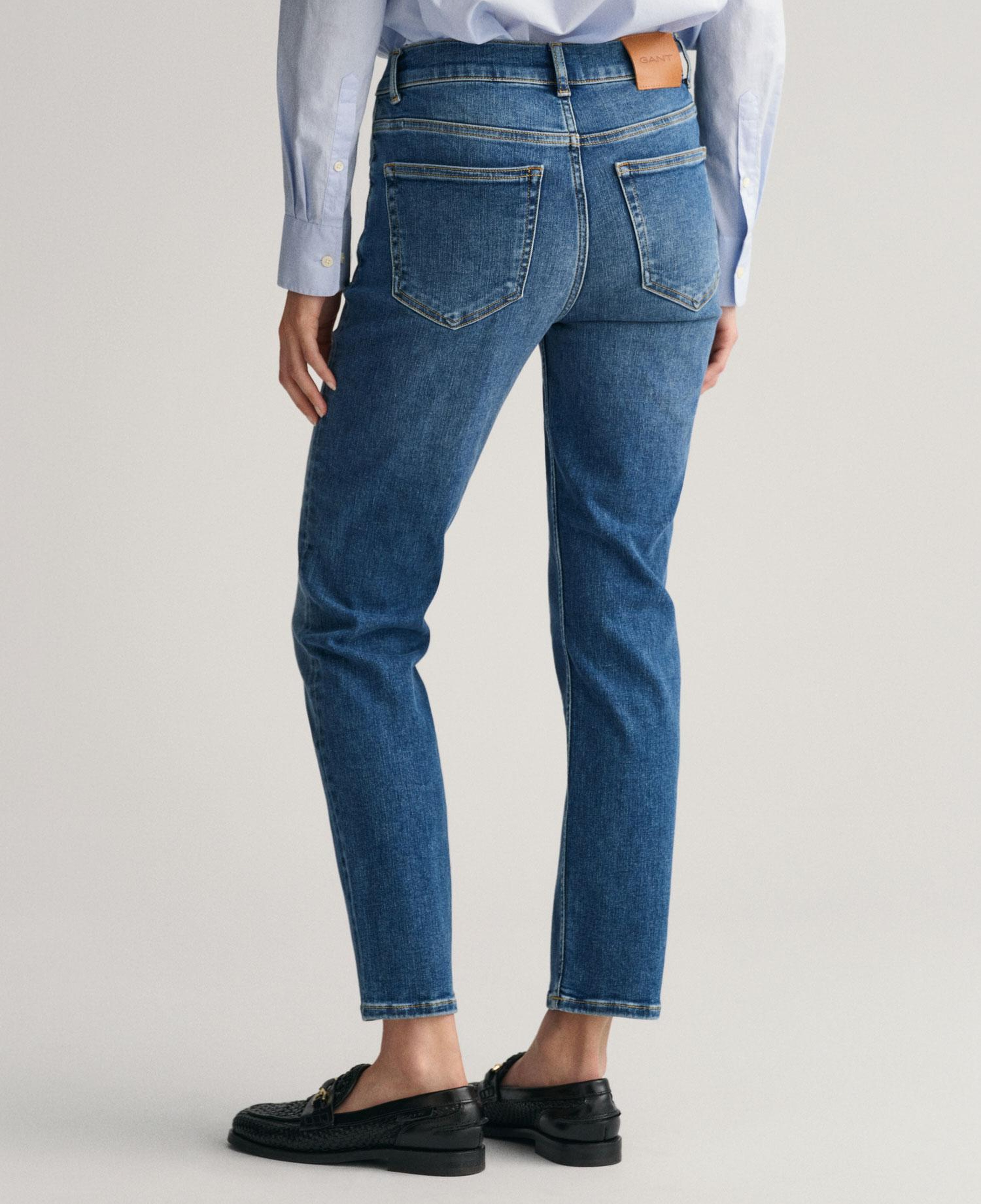 GANT Kadın Mavi Slim Fit Jean Pantolon